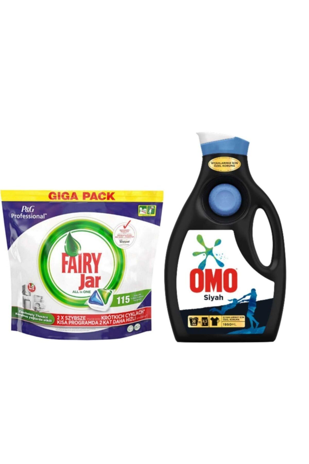 fairy jar hepsi bir arada bulasik makina tableti 115 li omo sivi deterjan siyah 1950 ml 30 yikama fiyati yorumlari trendyol