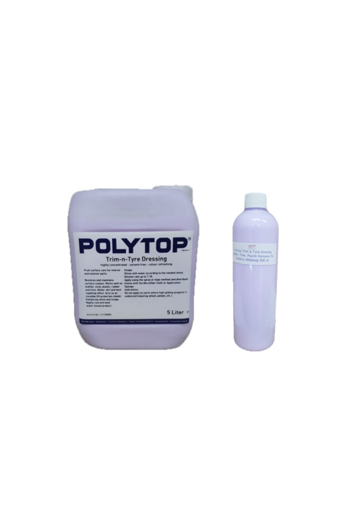 polytop Trim Tyre Plastik, Trim Koruyucu Parlatıcı Bölünmüş 500ml