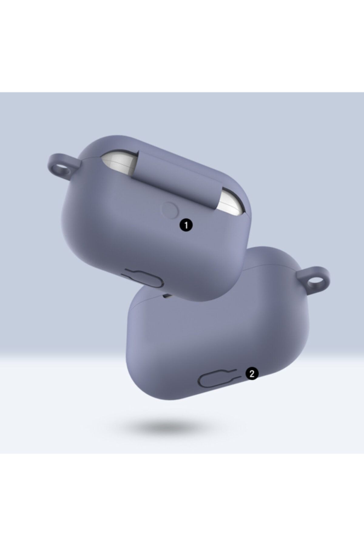 Ally Apple Airpods Pro Ince Slim Silikon Kılıf ve Anahtarlık