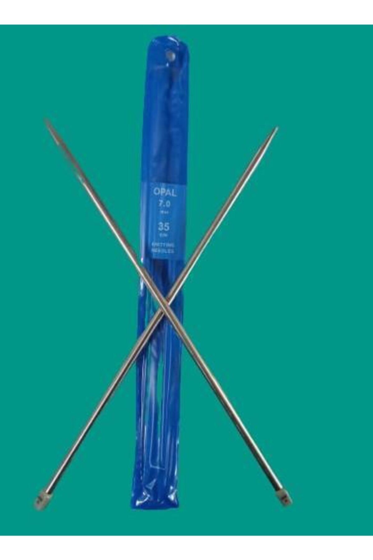 OPAL No:7 Düz Örgü Şiş 35cm Ergonomik Yapı Takılma Yapmaz