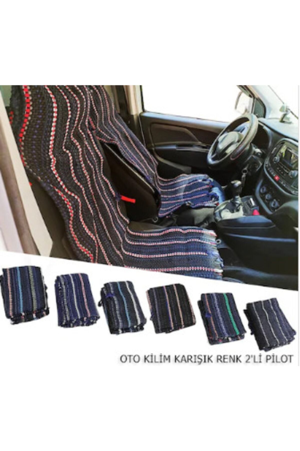 İtibar Oto Kılım Karısık Renk 2lı Pılot