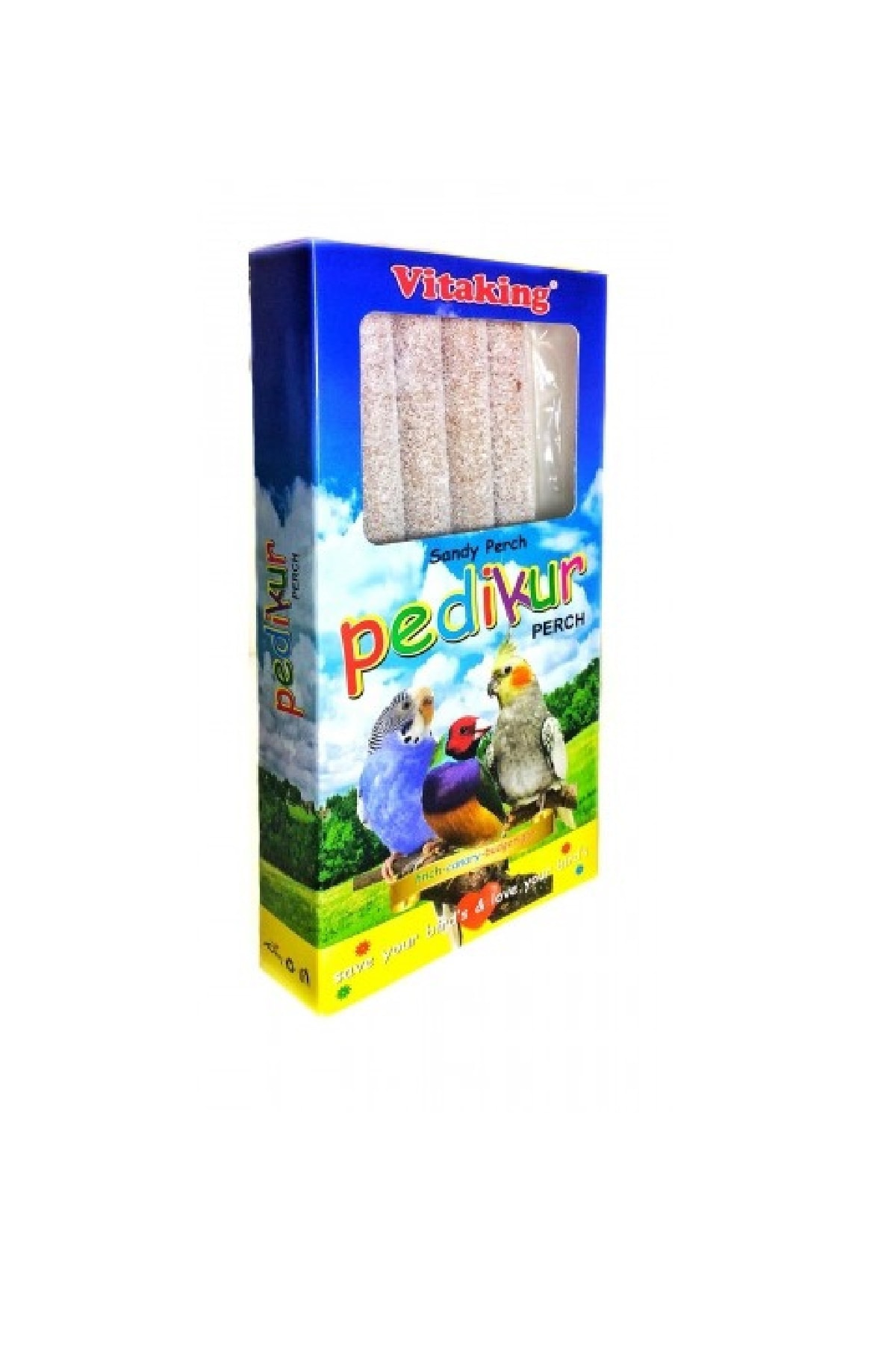 Vitaking Kafes Kuşları Için Kumlu Tünek 1 Paket, 5 Adet