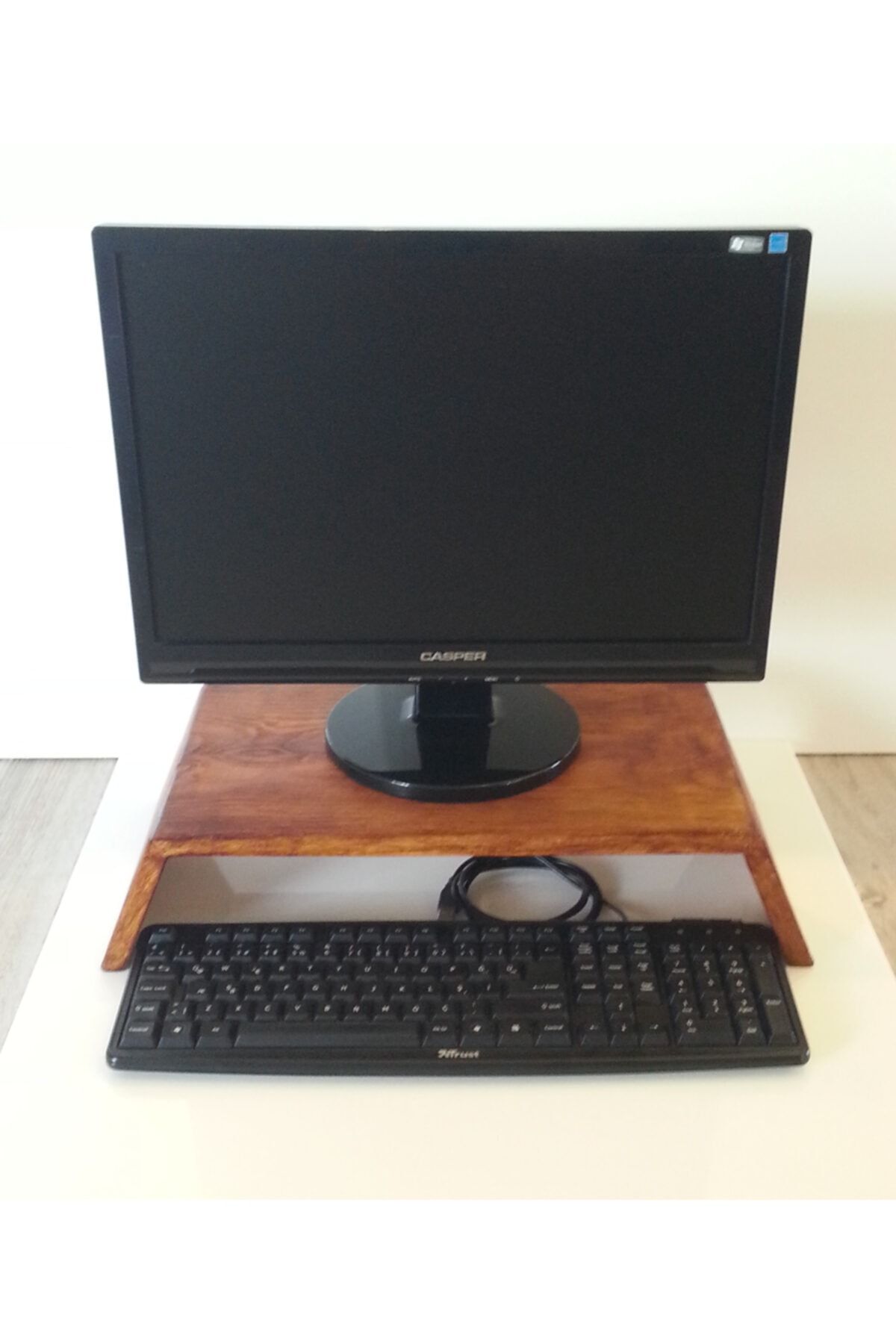 OFİSOLOJİ Ahşap Monitör Standı / Yükseltici (fındık)