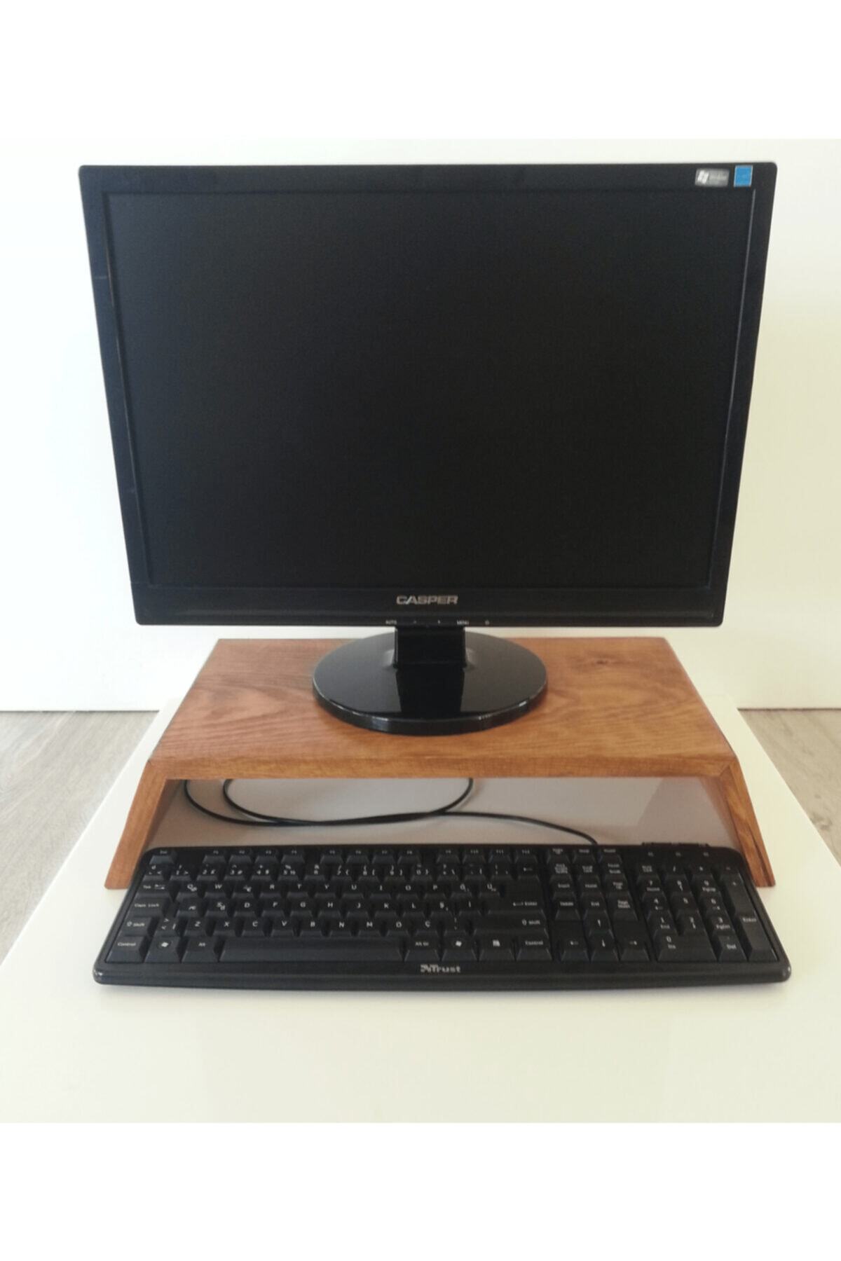 OFİSOLOJİ Ahşap Monitör Standı / Yükseltici (meşe)
