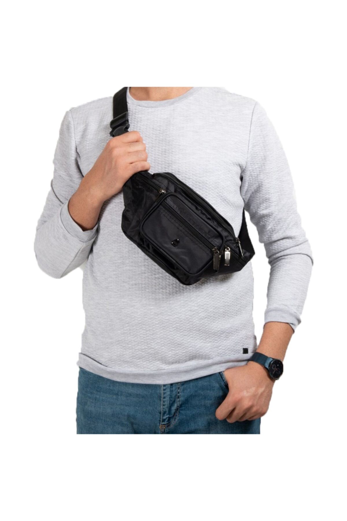 Strong Bag Unisex  Siyah Çok Fonksiyonlu Bel Ve Göğüs Çantası M1296