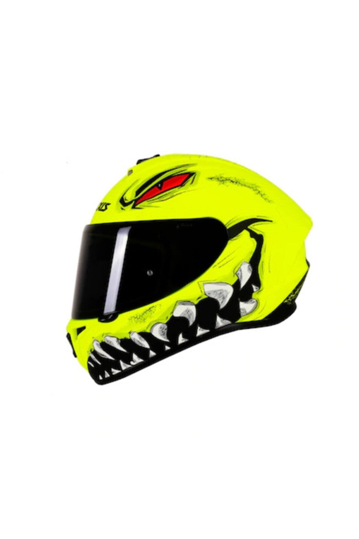 AXXIS Sarı Draken Forza Matt Fluo  Kapalı Kask