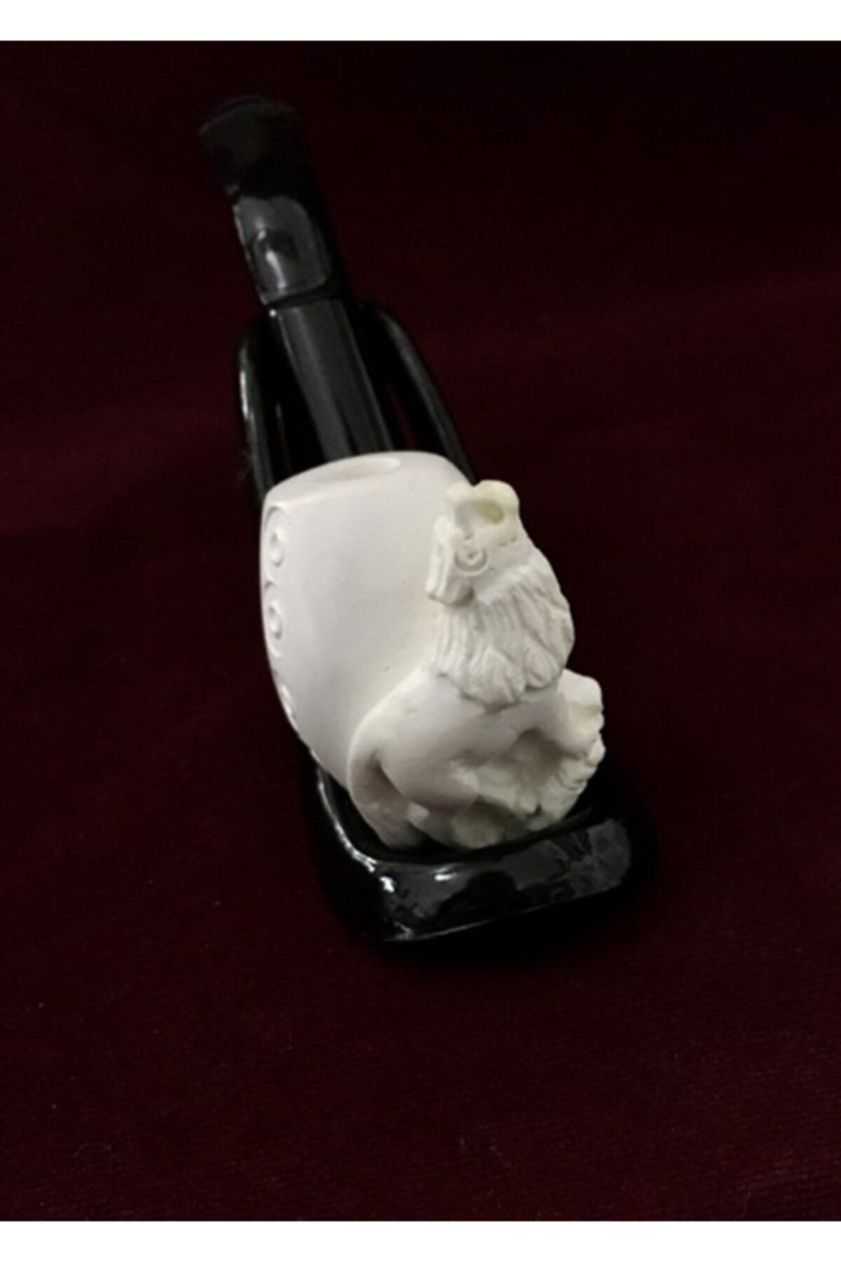 AKTAS Lületaşı El Yapımı Sigara Ağızlığı Kurt Modeli 10 cm