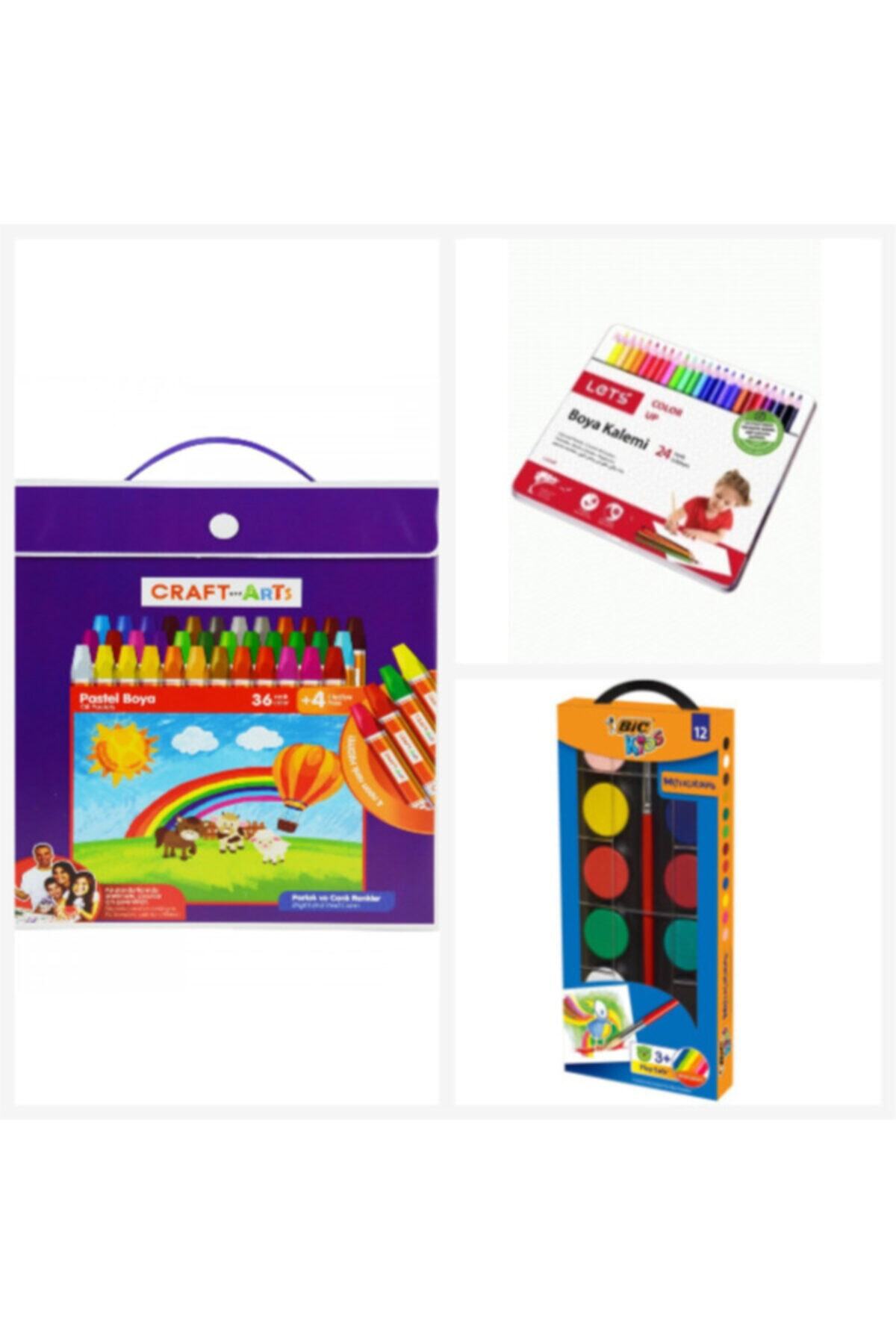 Craft and Arts Pastel Boya 36+4 Renk & Lets 24 Renk Boya Kalemi &