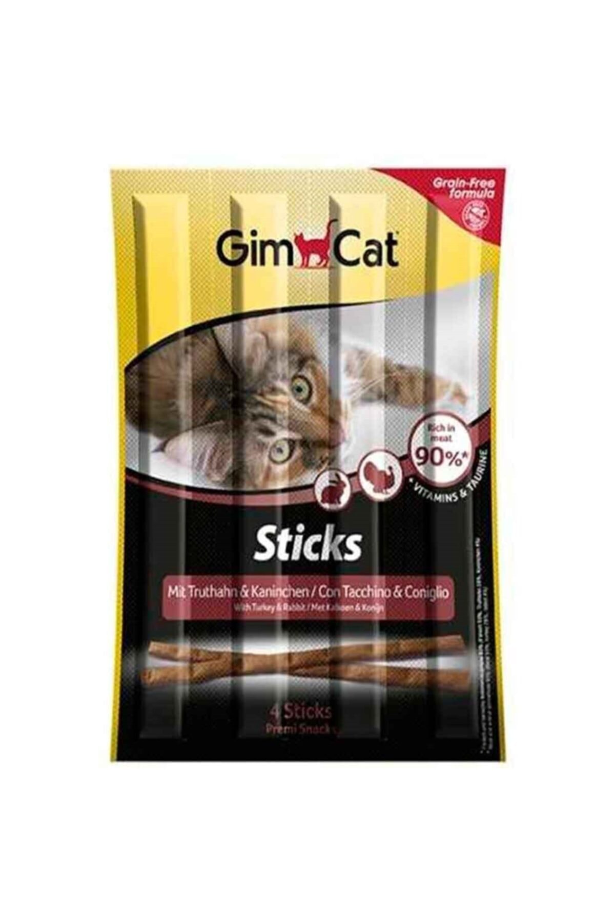 Gimpet Sticks Hindili & Tavşanlı Kedi Ödül Çubukları 4 Parça
