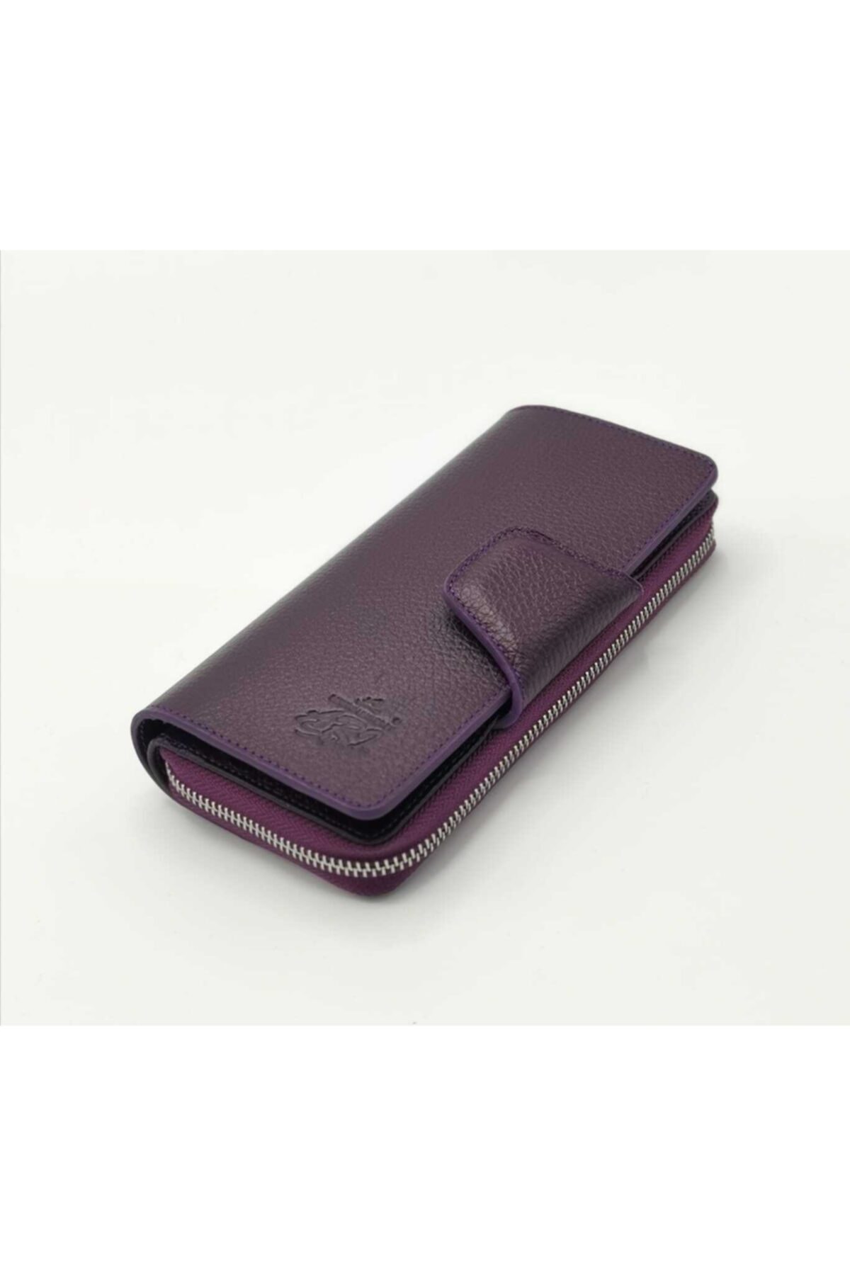 Arı Deri Kadın Mor Hakiki Deri Cüzdan
