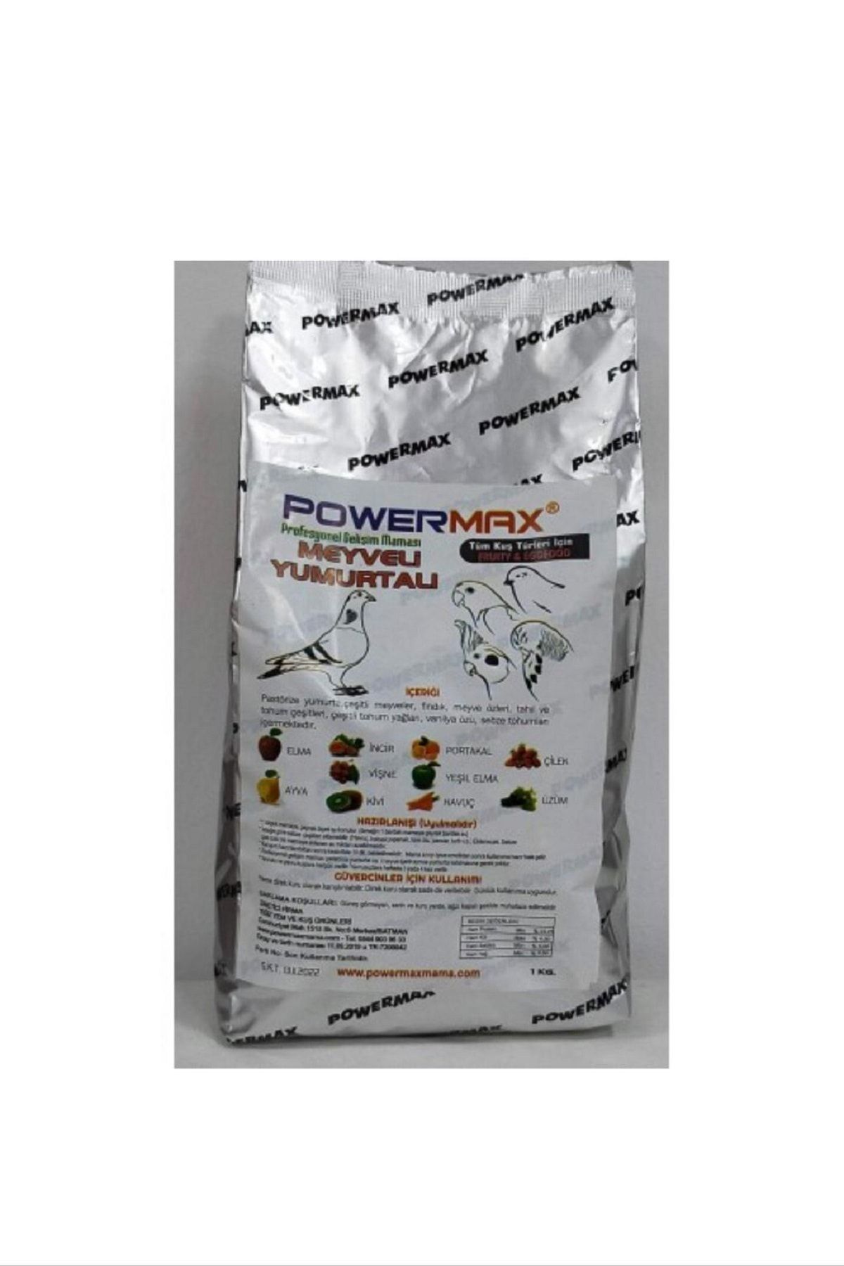 powermax Meyveli Yumurtalı Mama 1 Kg