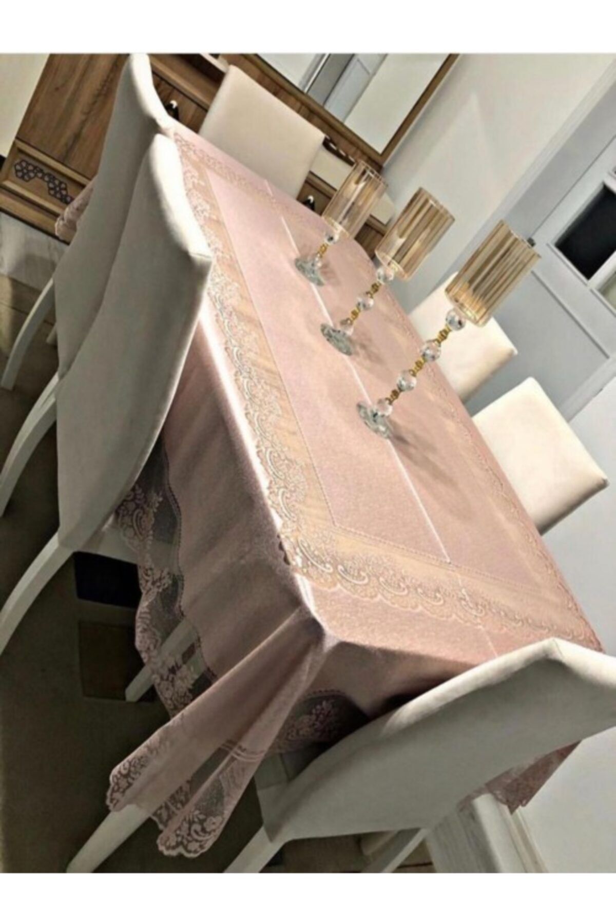 SosyeteDükkanı Dantelli Dertsiz Masa Örtüsü 160x220