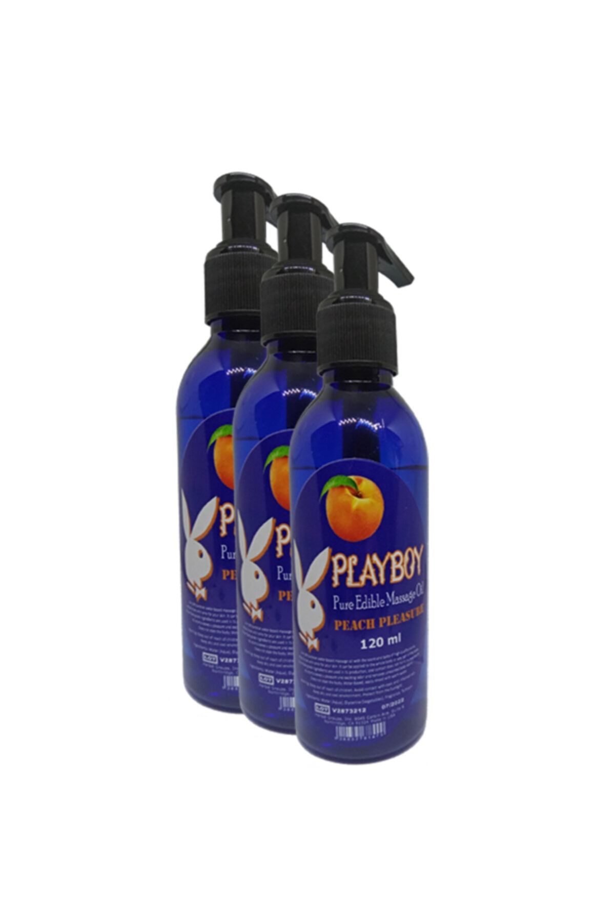 Playboy Pure Edible Massage Oil 120ml Şeftali Aromalı Masaj Yağı 3 Adet