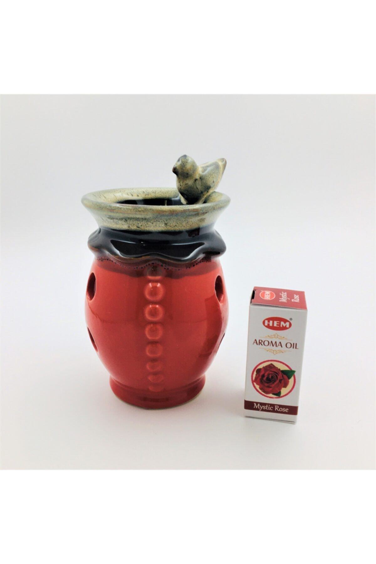 Tacenda's Craft Kuşlu Buhurdanlık Ve Gül Aroma Yağı Seti