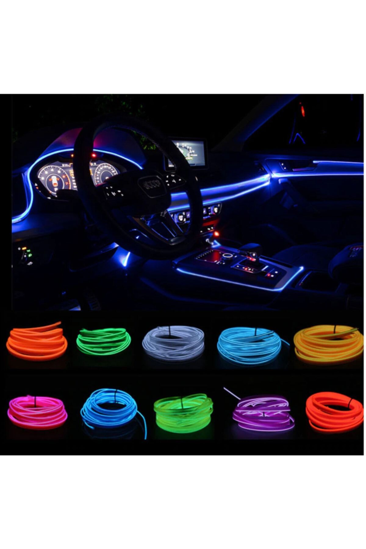 Sm Motors 3 Metre Yeşil Ip Neon Led Fitili - Kumandalı 3 Modlu