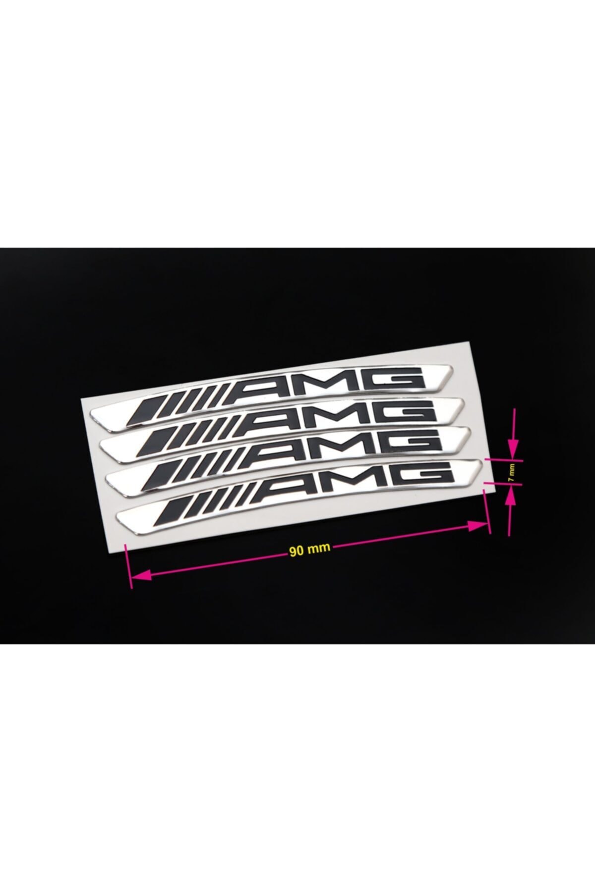 WOLCAR Mercedes Amg Jant Kenar Logosu Set