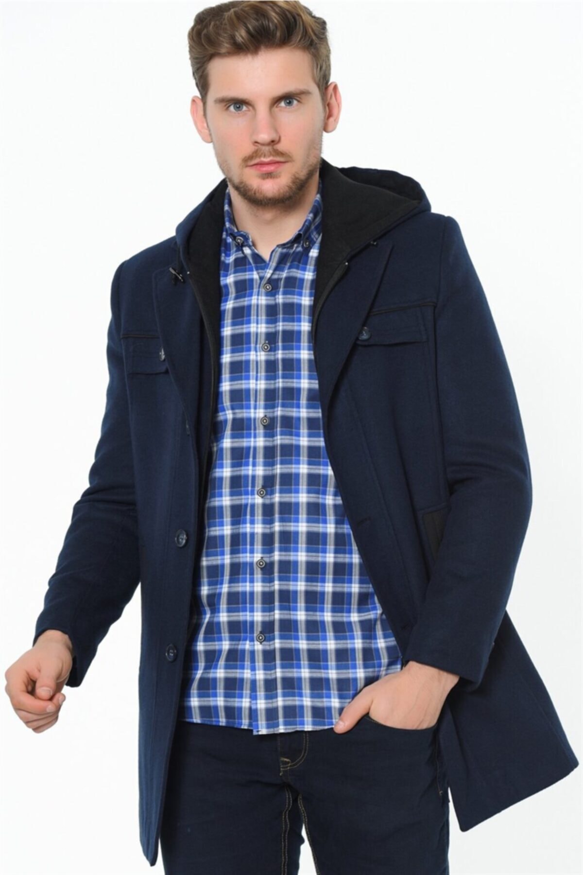 Dewberry Erkek Lacivert Palto Plt8338