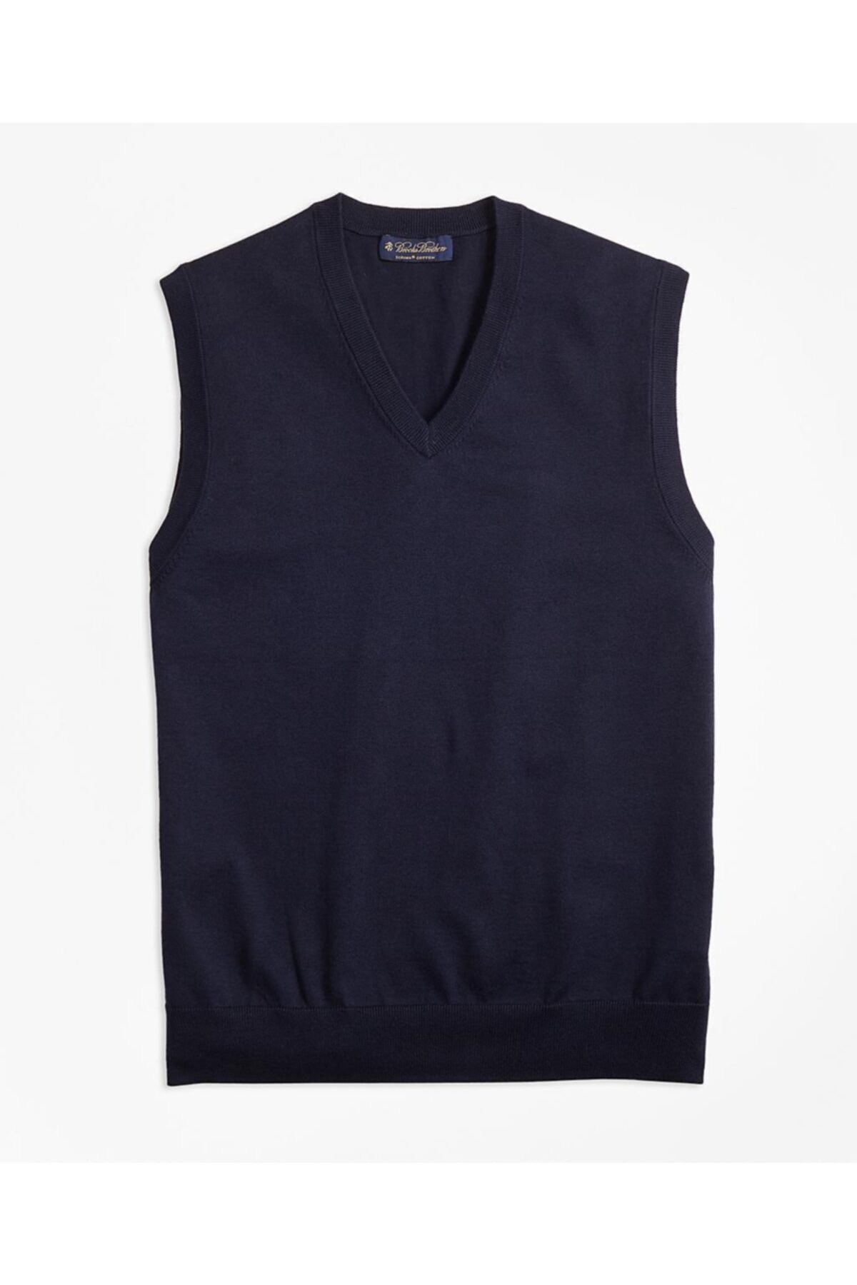 BROOKS BROTHERS Erkek Lacivert Renkli V Yaka Süveter