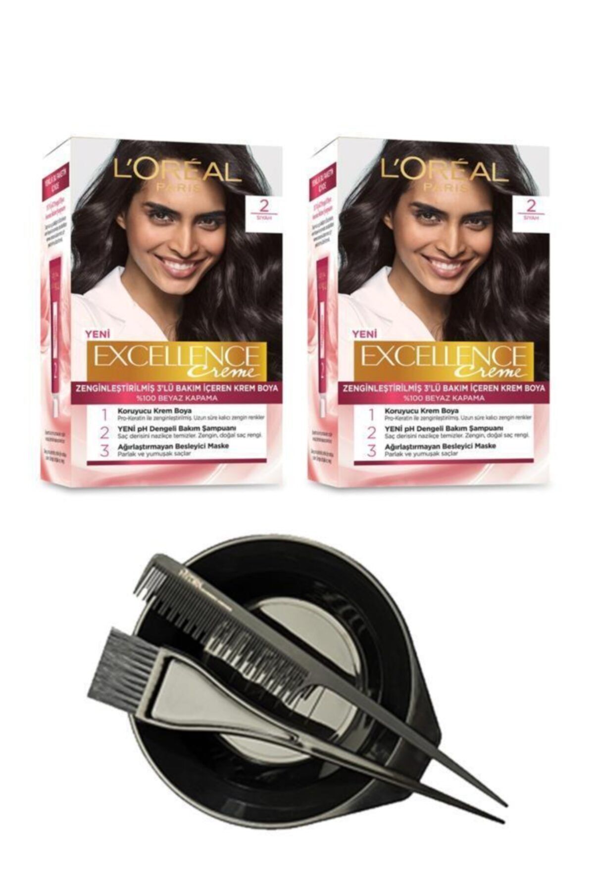 l oreal paris loreal excellence sac boyasi 2 x2 sac boyama seti fiyati yorumlari trendyol