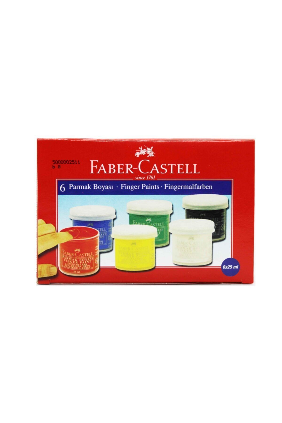 Faber Castell 25 ml 6 Renk Parmak Boyası