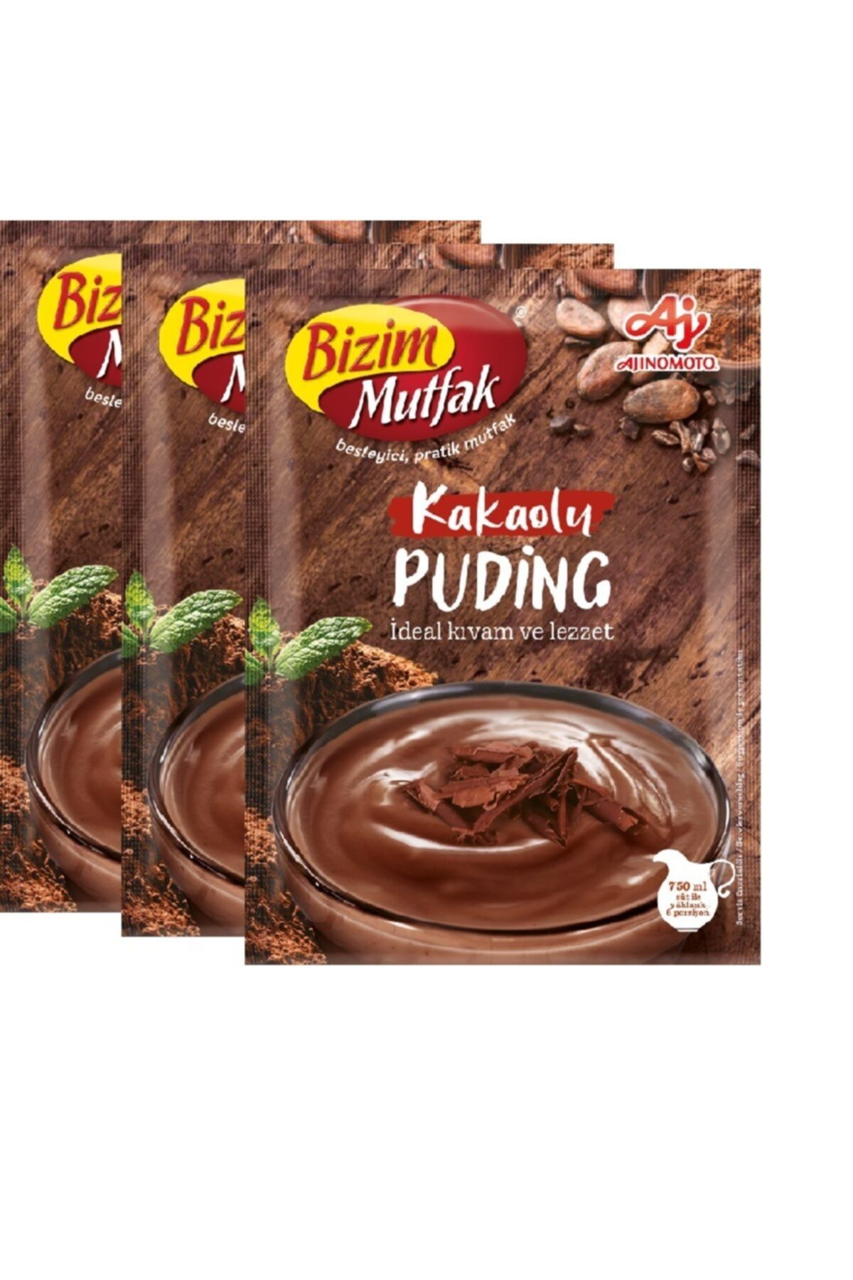 Bizim Mutfak Kakaolu Puding 150 Gr 3'lü Paket