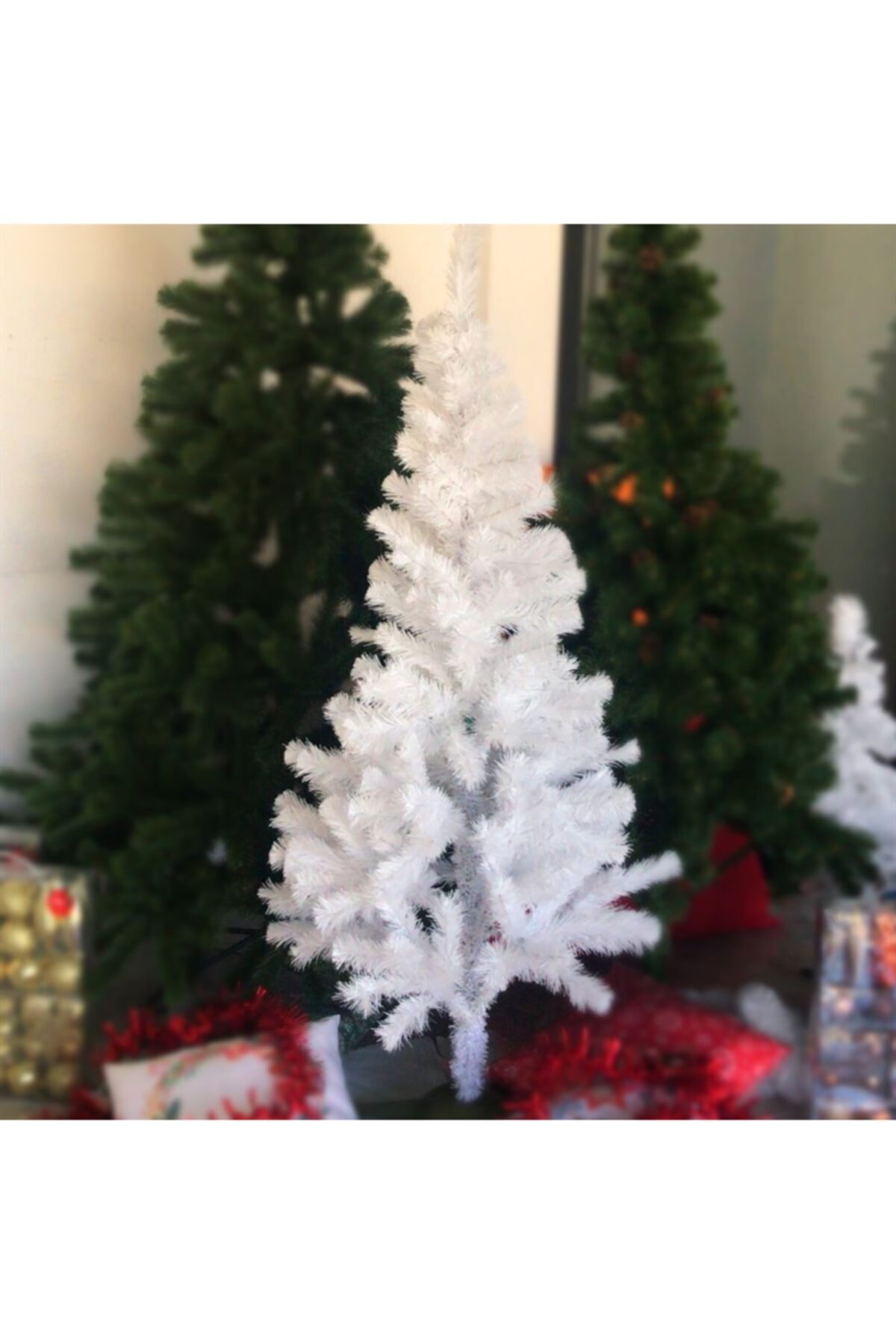 CNRCollection Beyaz Yeni Yıl Yılbaşı Ağacı 152 cm 253 Adet Dal