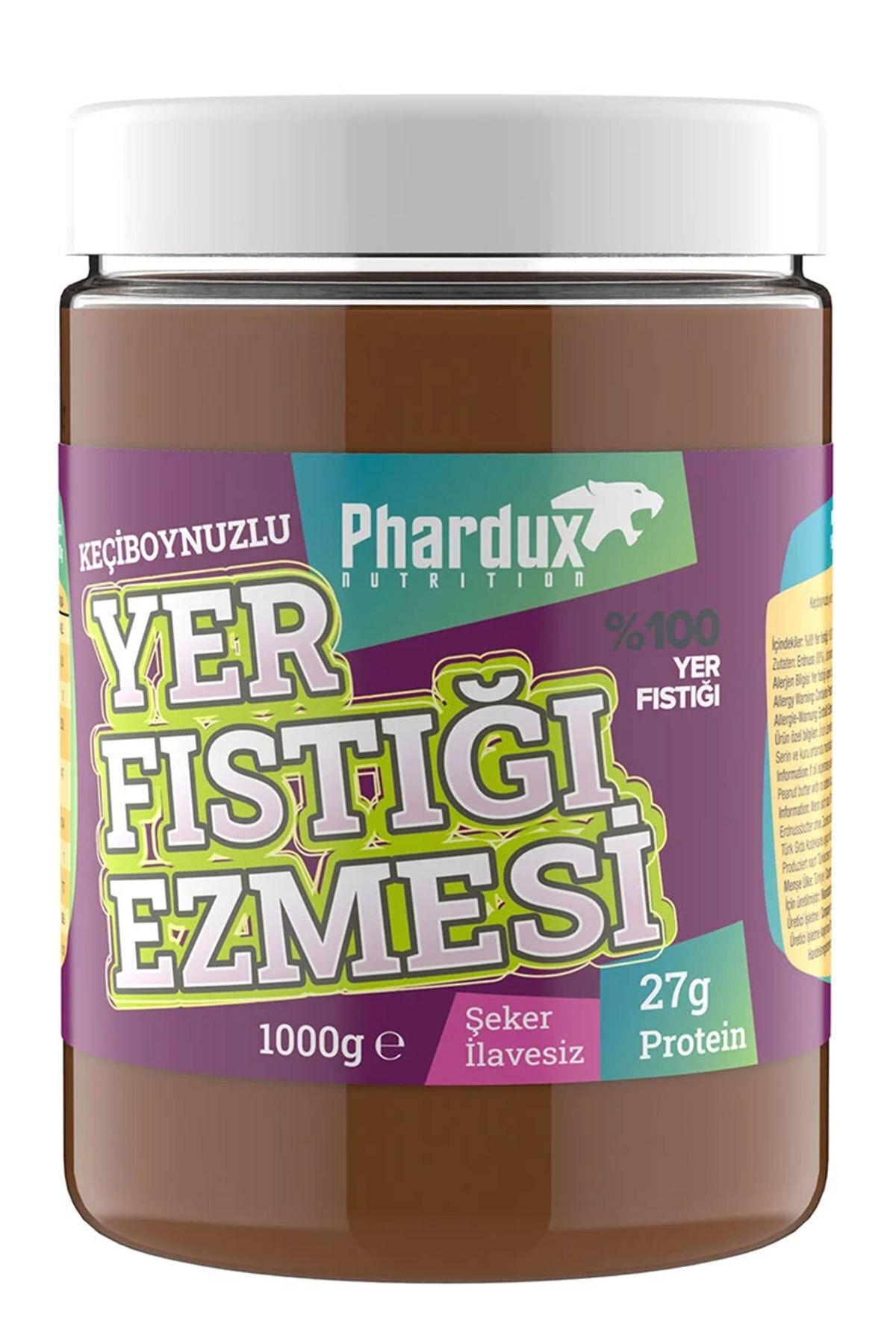 Phardux Nutrition Fıstık Ezmesi 1000gr - Keçiboynuzu Aromalı