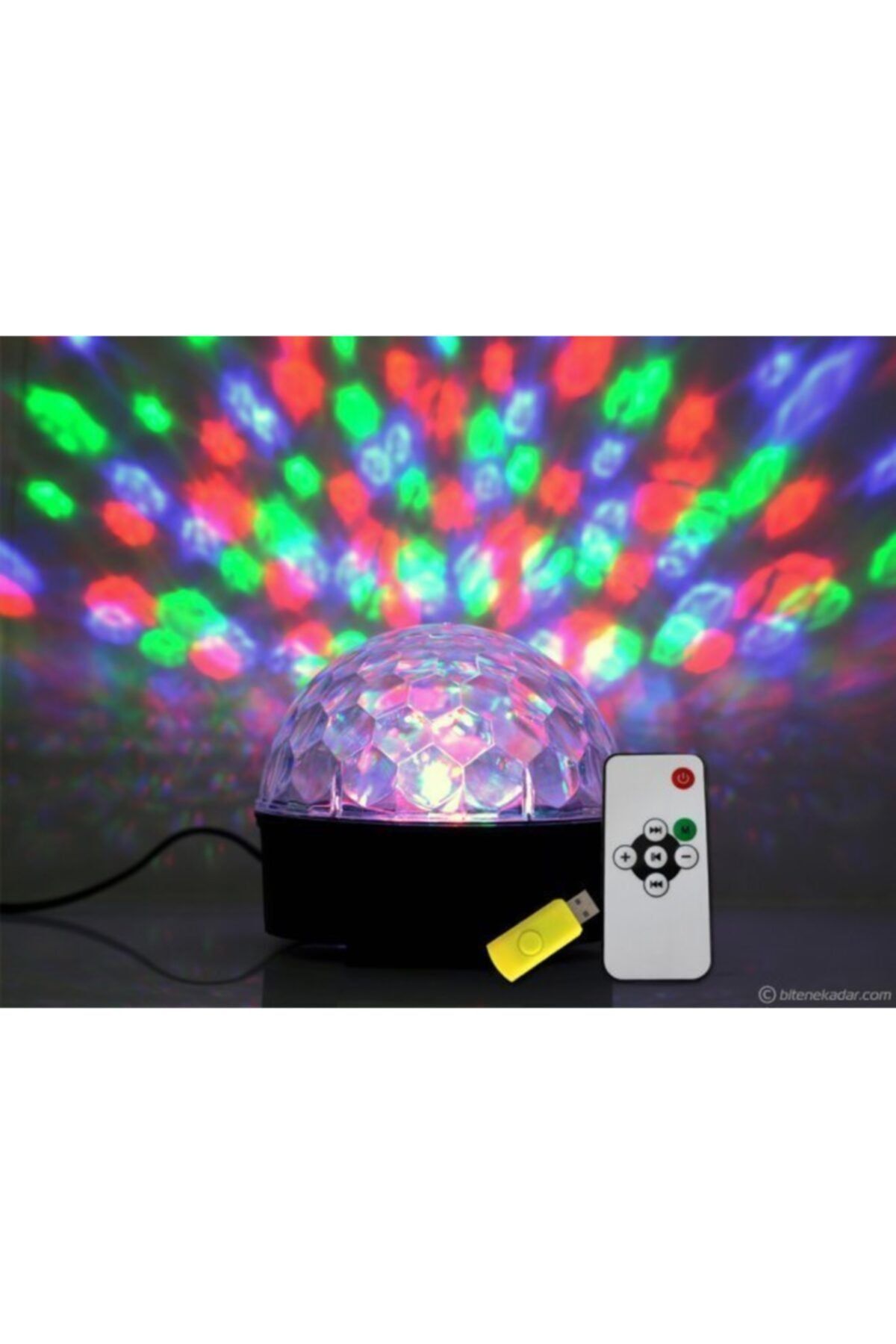 TEKNOLOJİSEPETİM Sese Duyarlı Bluetoothlu Led Küre Disko Topu Renkli Işıklı Lazer