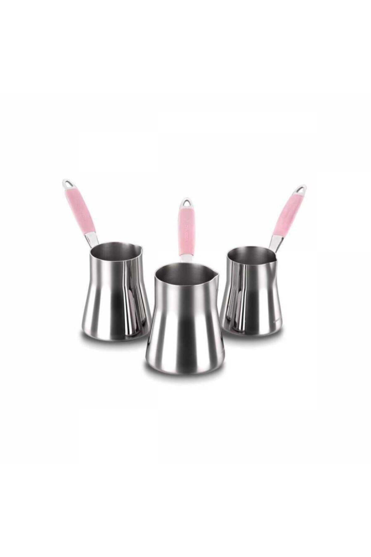 KORKMAZ Flora Pembe Cezve Takımı A126-01