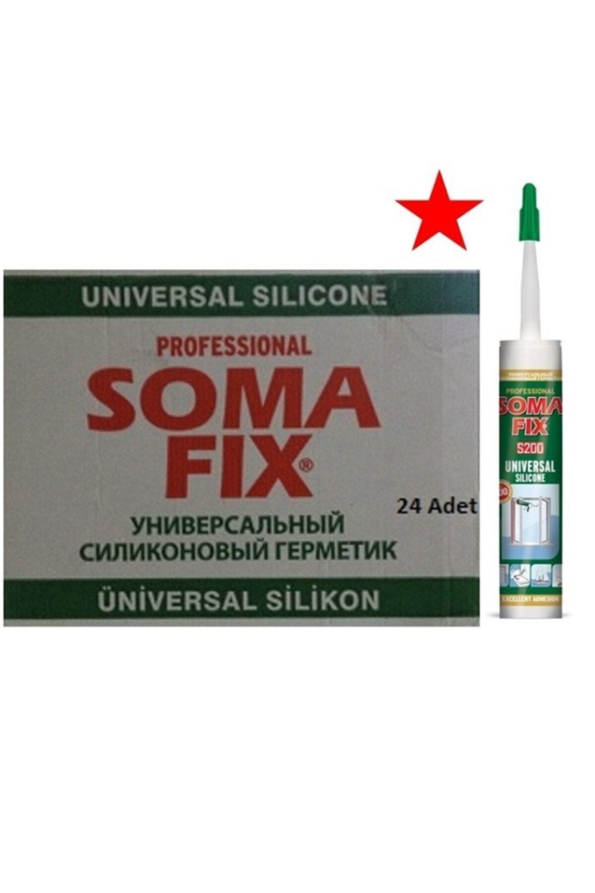 Somafix 24 Adet 320 Gr Şeffaf Asetik Genel Amaçlı Silikon