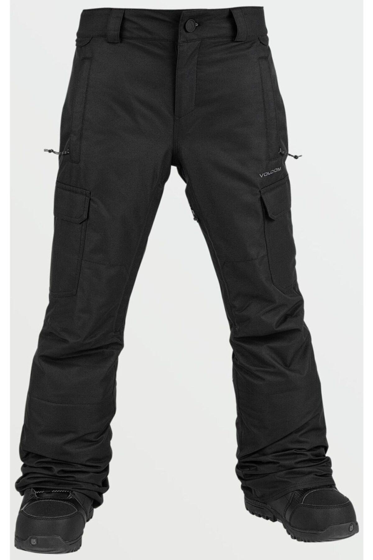 VOLCOM Unisex Çocuk Siyah Cargo  Snowboard Pantolon