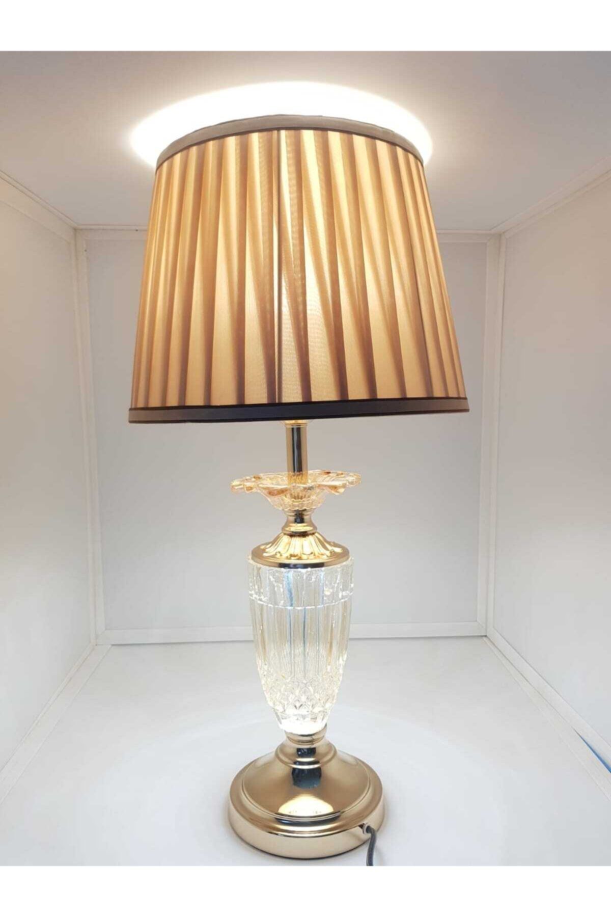 tamled newlight Bej Paris Modern 2 Kademeli Kristal Abajur