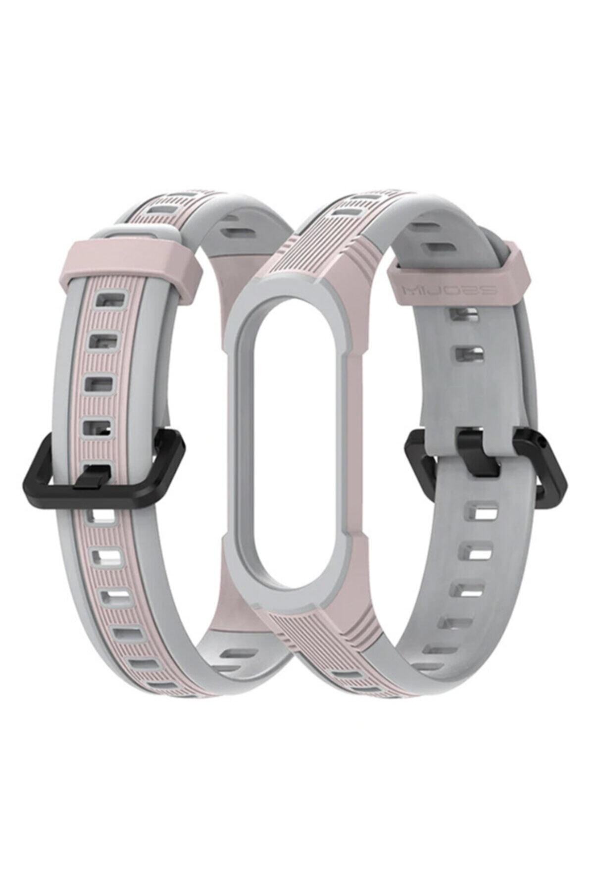 Ally Mobile Mijobs Xiaomi Mi Band 5-4 Çift Renk Kayış Kordon