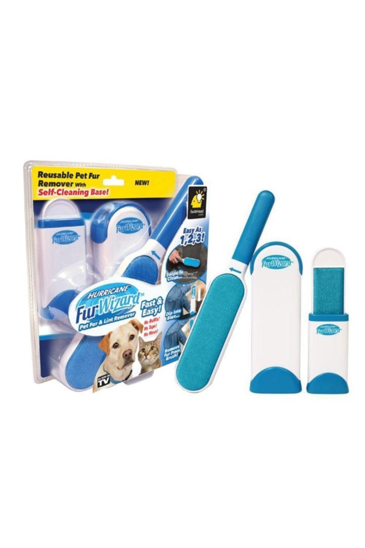 İnans Tüy Toz Temizleyici Fırça Seti 2li Mavi Vakum Ambalajlı