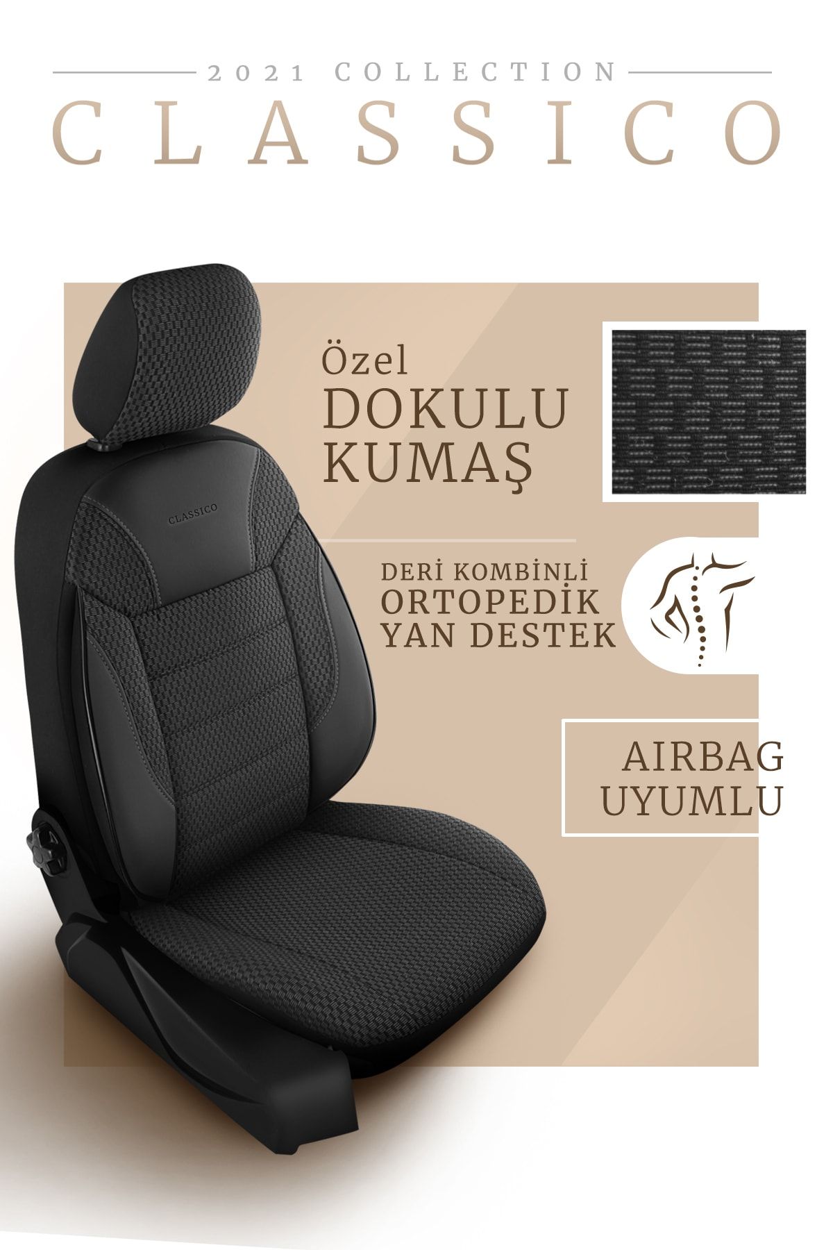 deluxe boss classico oto koltuk kilifi 2021 collection ozel dokulu gri detayli fiyati yorumlari trendyol
