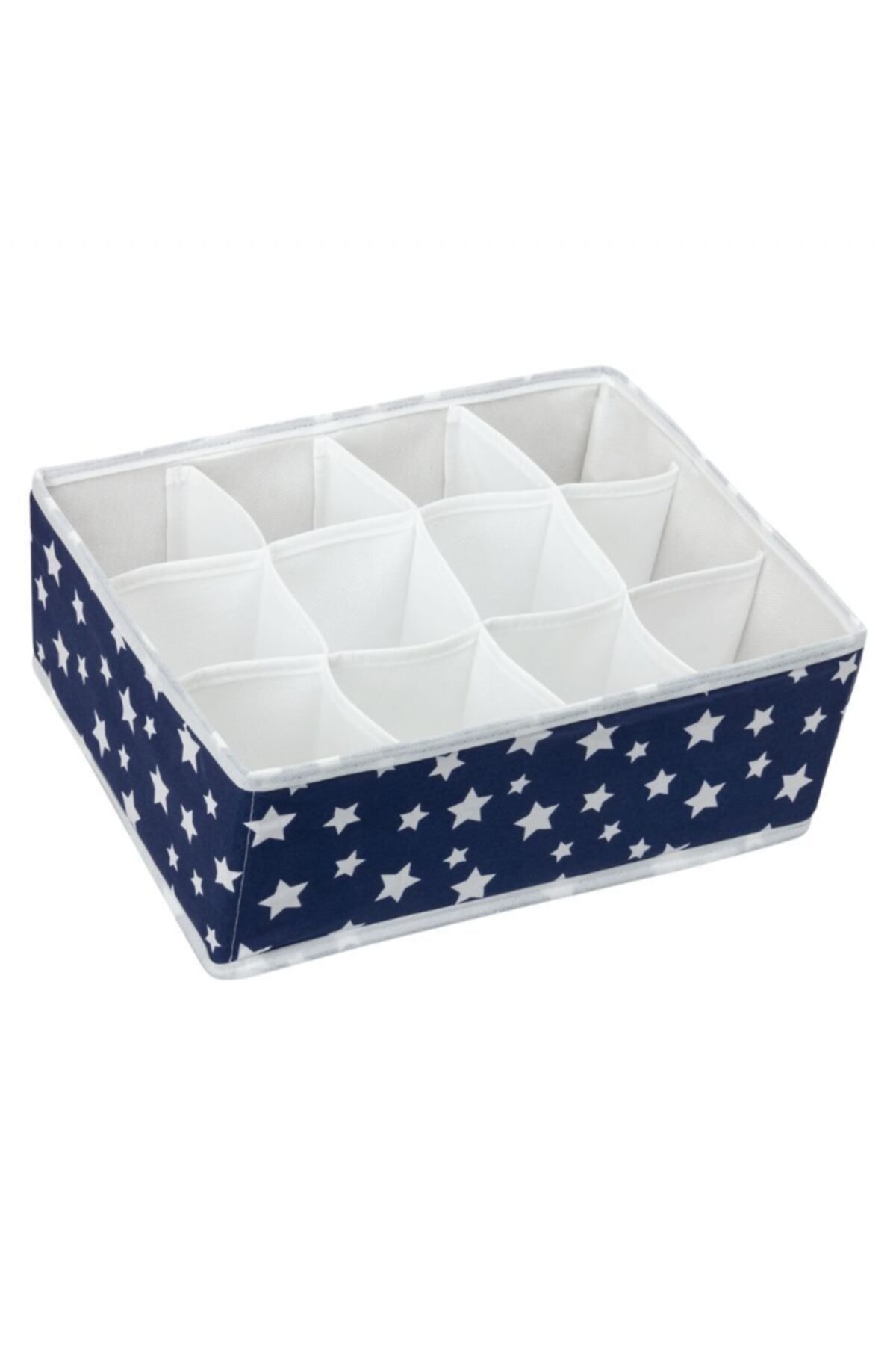sinerjistore Yıldız Desenli 12 Bölmeli Çekmece Düzenleyici Raf Organizer Dolap Çekmece Organizeri Çok Amaçlı