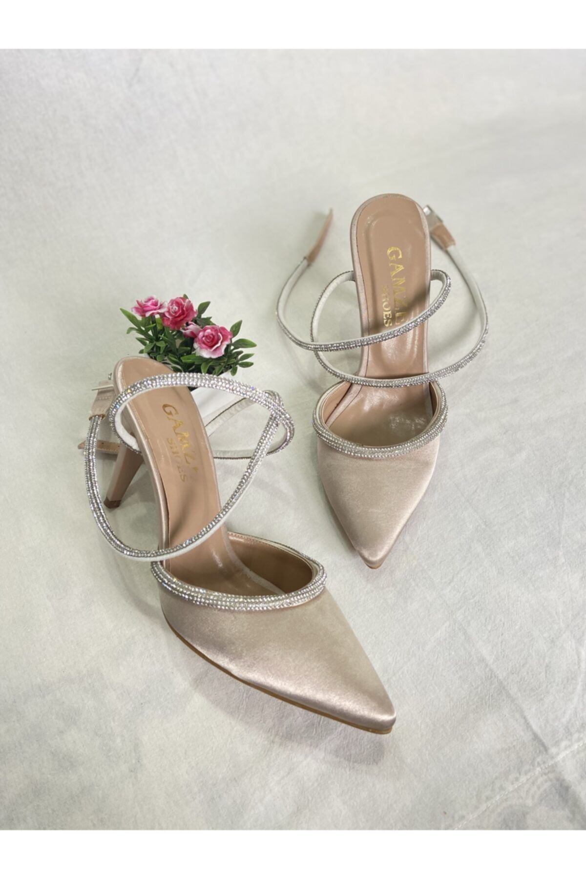 Gamze Shoes Bilekten Bağlamalı Topuklu Ayakkabı