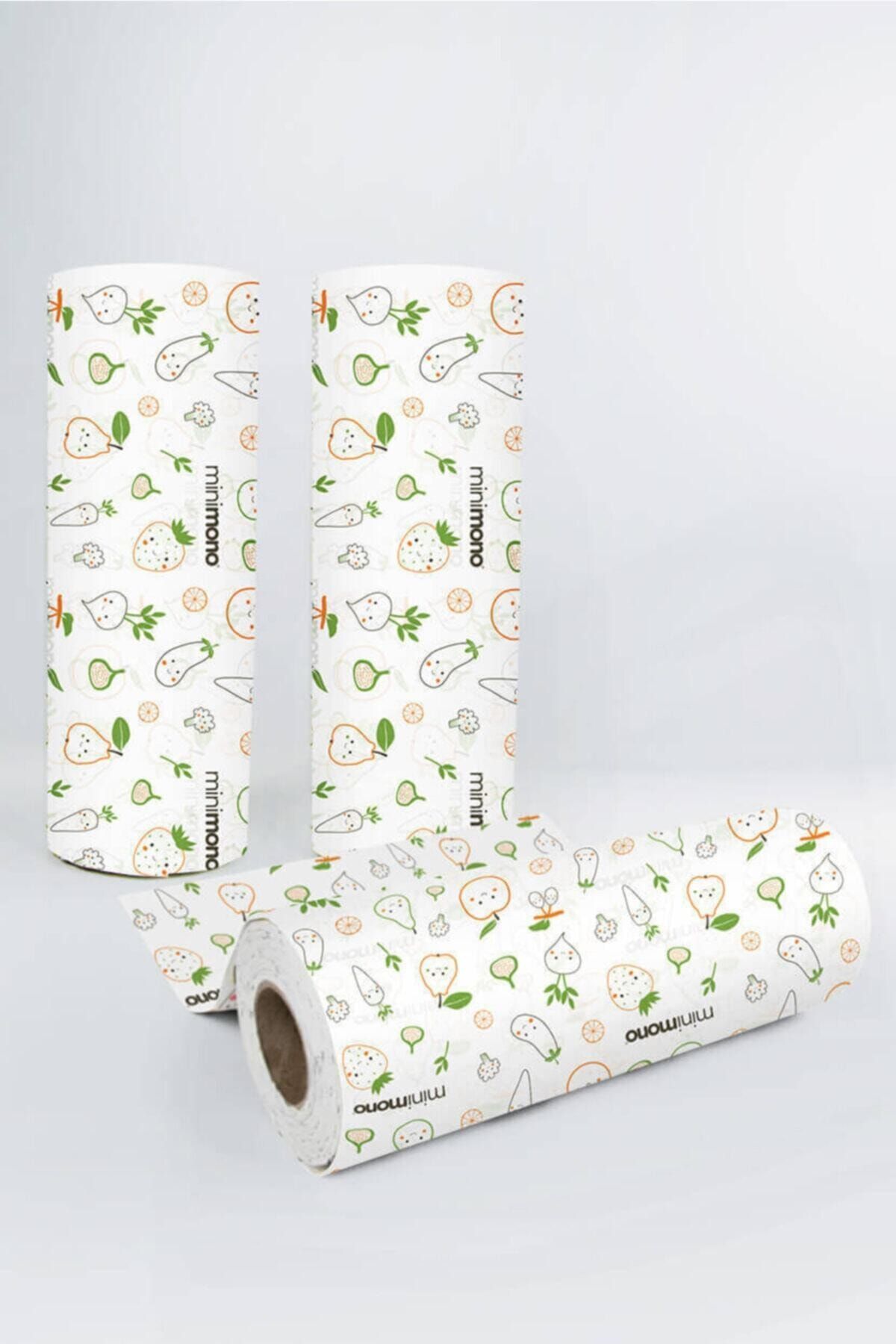 Minimono Mama Sandalyesi Ve Aktivite Örtüsü | 3'lü Paket | Kullan At | 30 Adet | 100x120 Cm | Meyve & Sebze