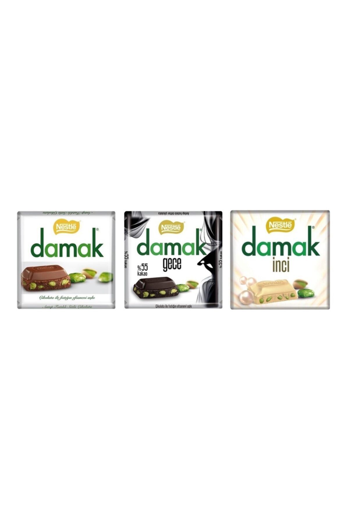 Nestle Damak Antep Fıstıklı 60gr 6 Lı X 3 Lü Set (damak Sütlü , Damak Gece, Damak Inci)