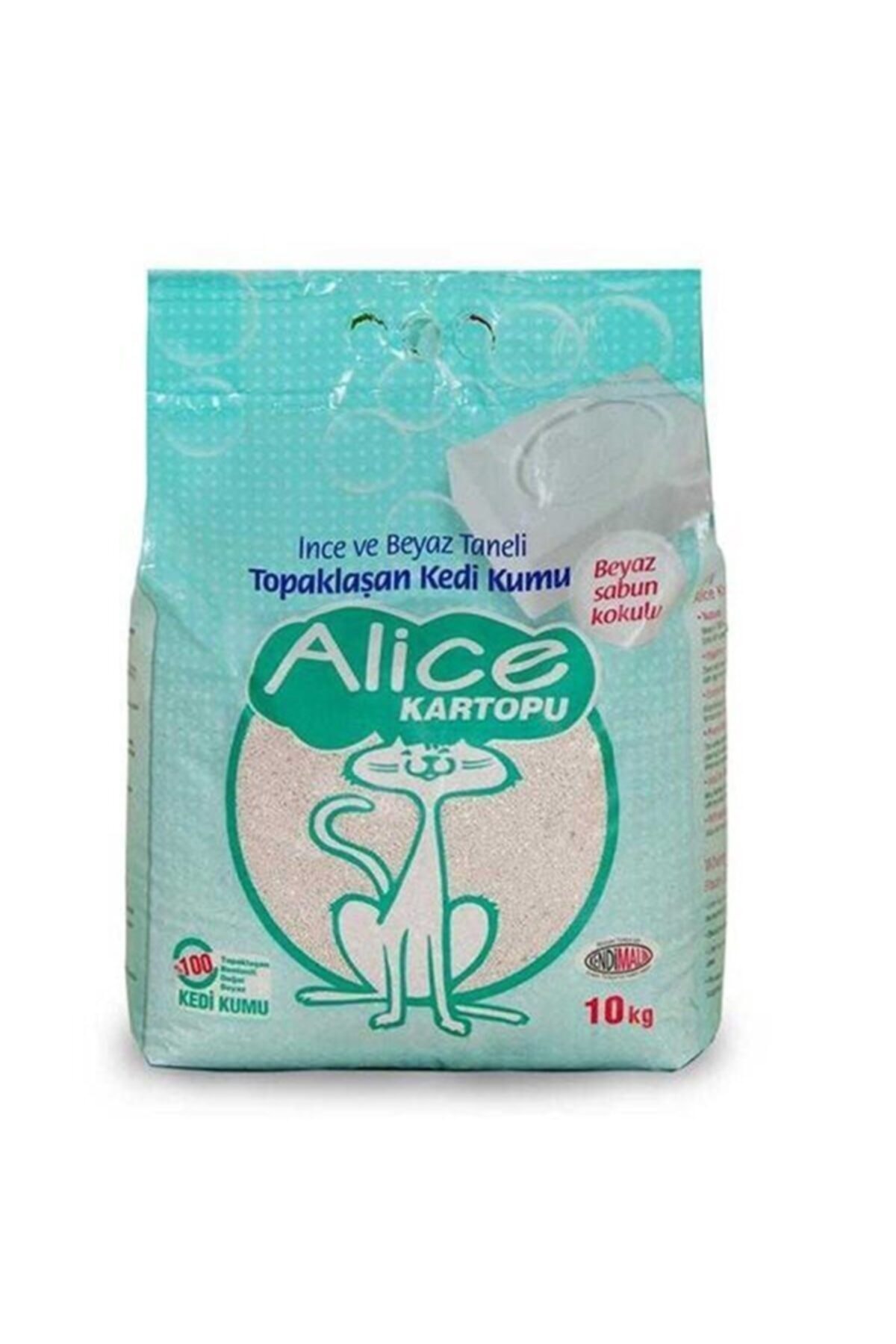 Eurocat Alice Beyaz Sabunlu Topaklaşan Ince Taneli Kedi Kumu 10 Kg