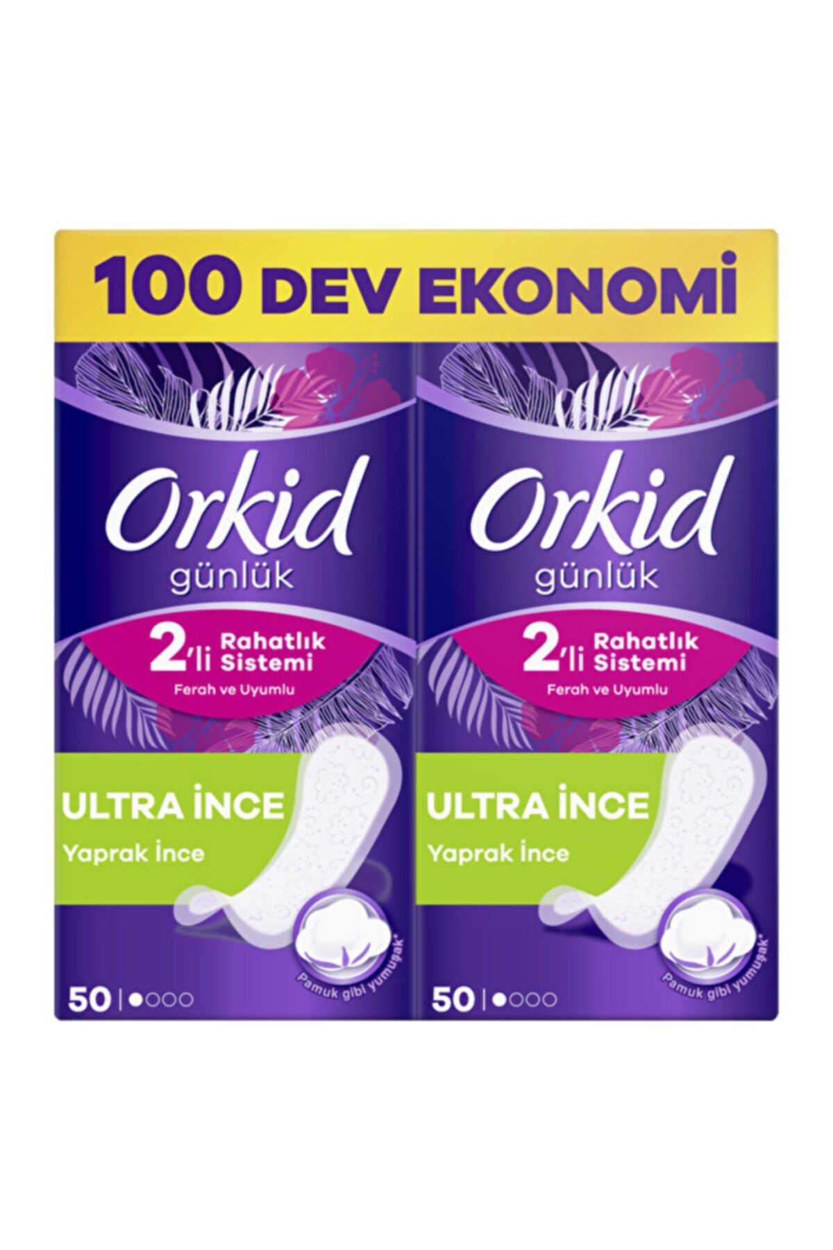 Orkid Discreet Uzun Günlük Mesane Pedi 24'lü