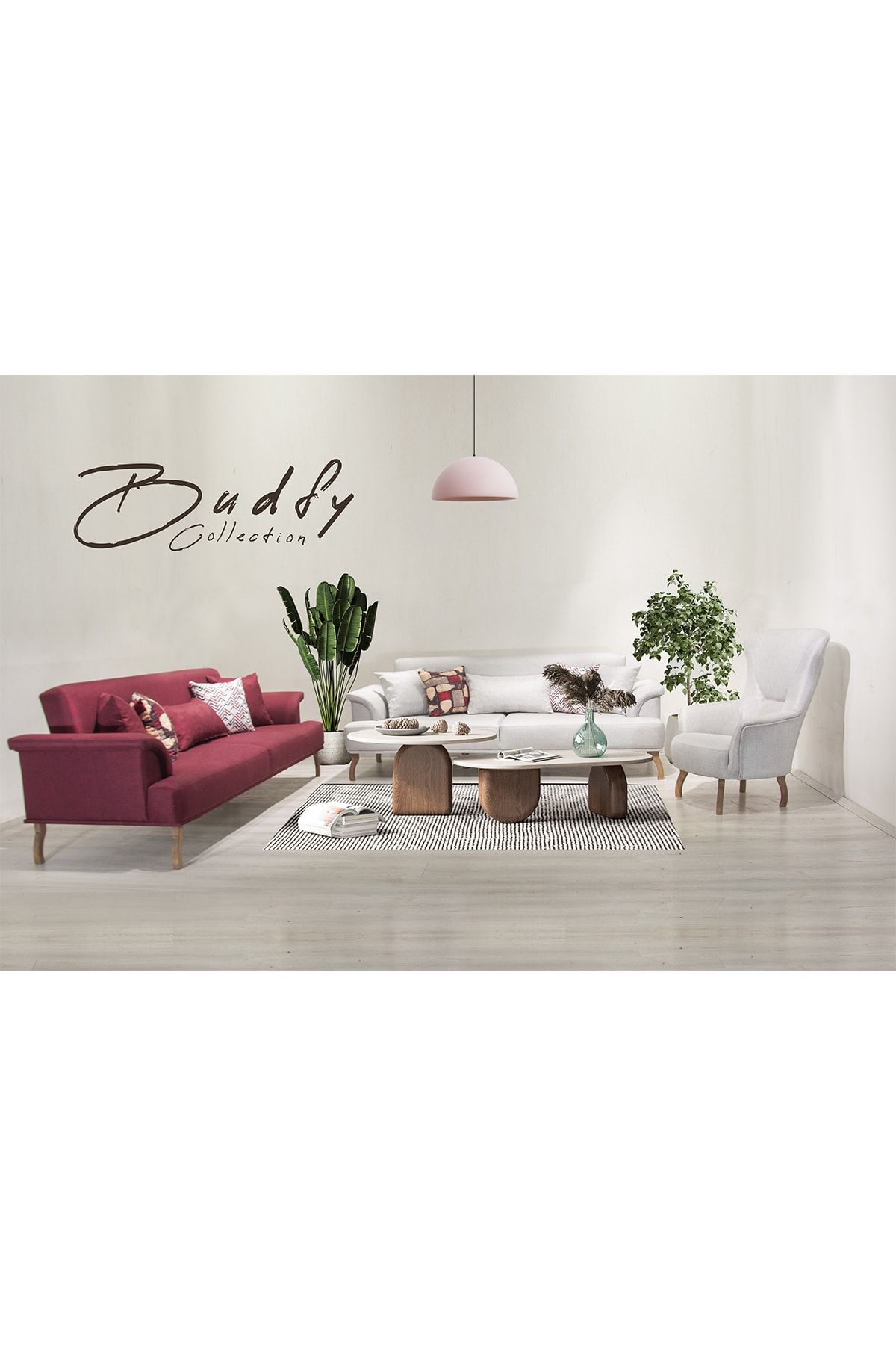 Zem Budfy Koltuk Takımı 3+3+, Silinebilir Kuma