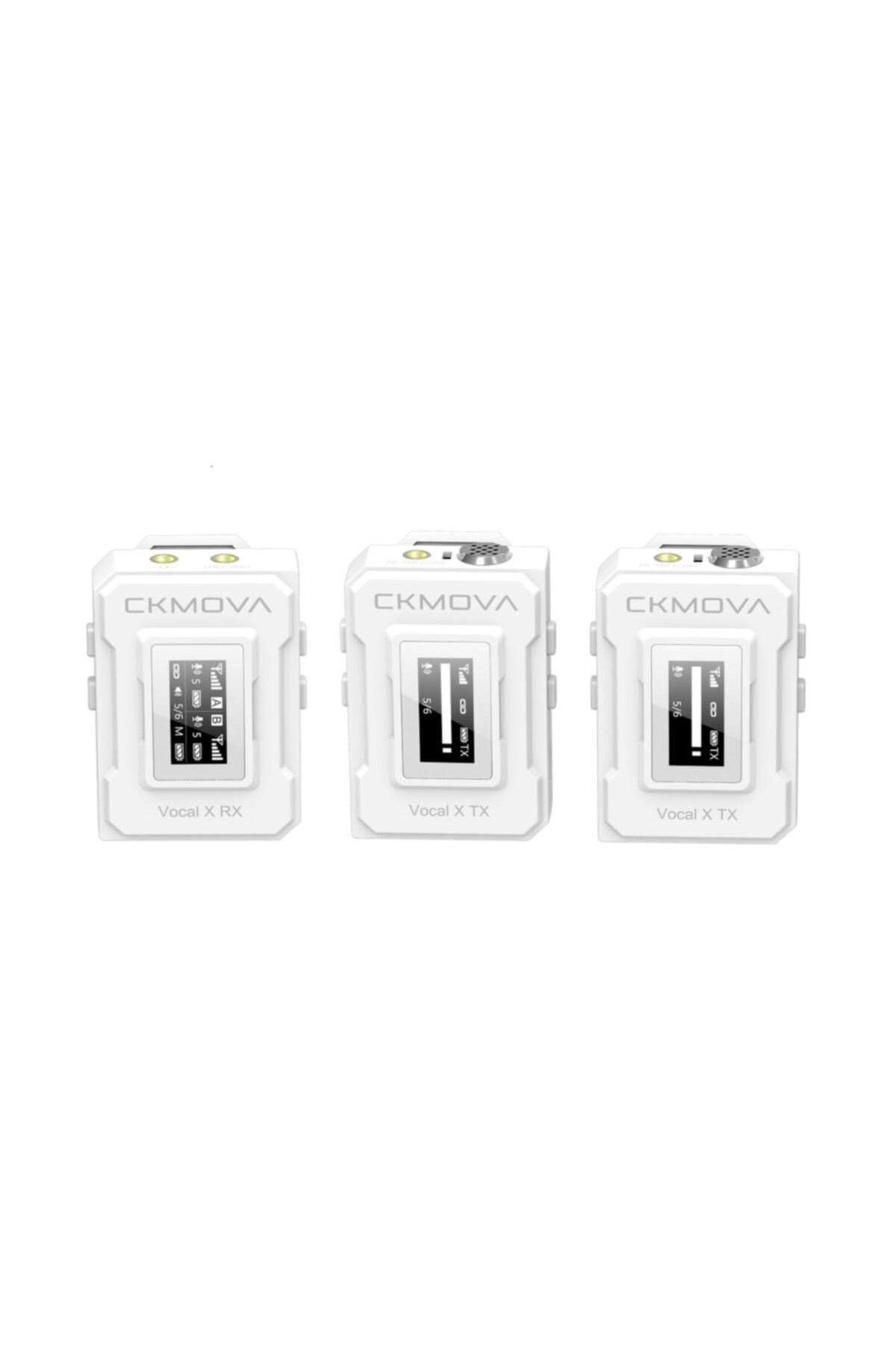 CKMOVA Vocal X V2w 2.4 Ghz Dahili Mikrofonlu Telsiz Mikrofon Seti Beyaz Renk