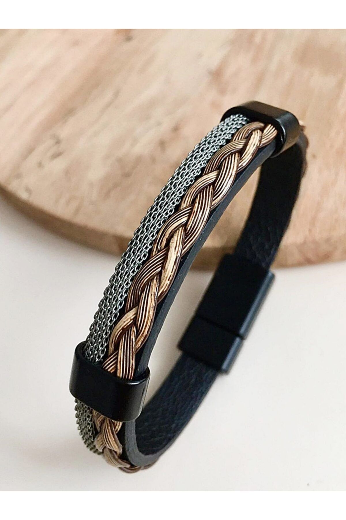 DS DİAMONDSHOP Erkek Deri Kordon Bileklik Zrk-25