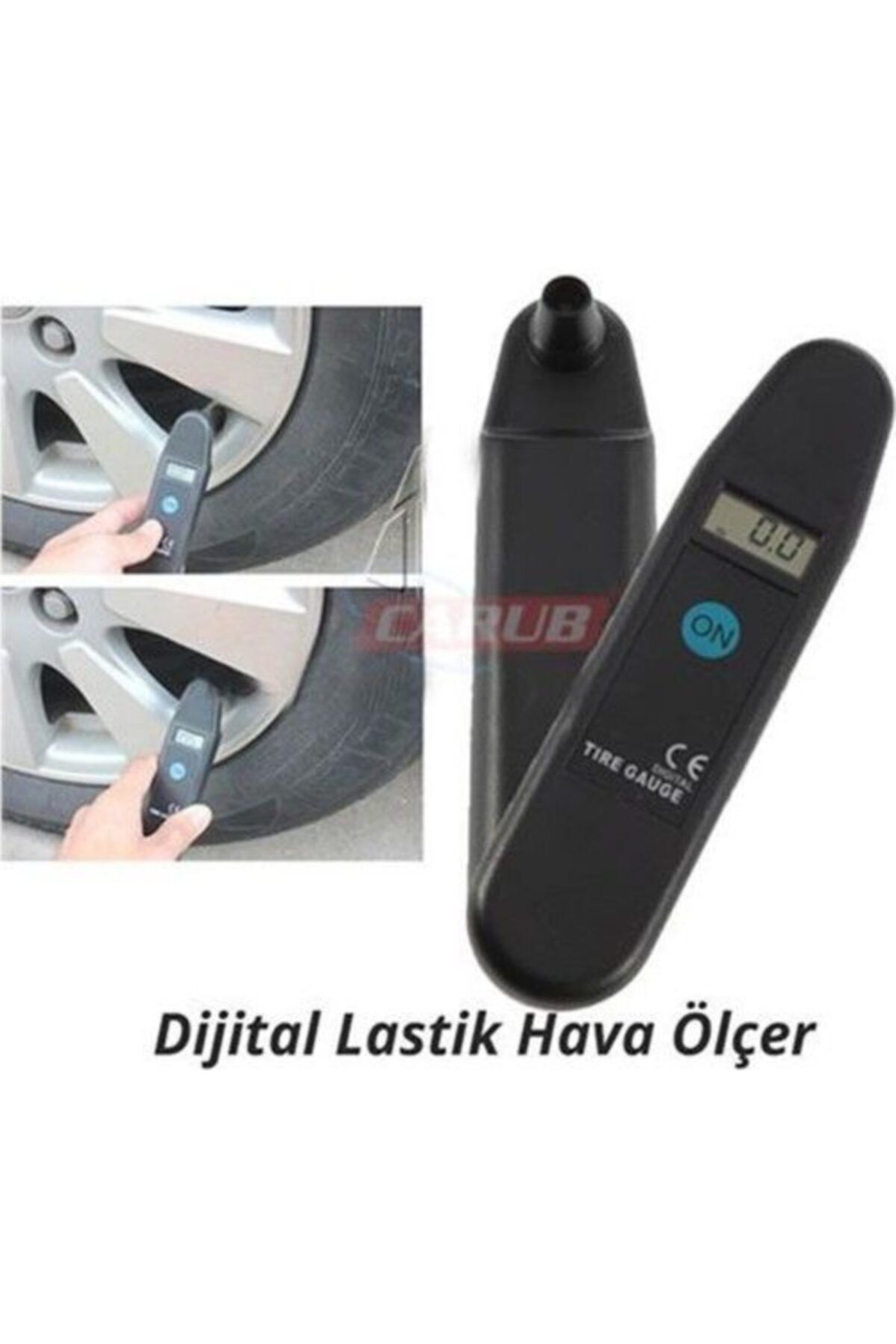 Otom Carub Dijital Araba Lastik Hava Basınç Göstergeli Ölçer Alet