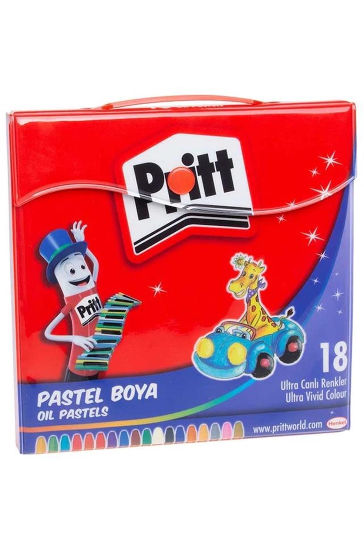 Pritt 18 Renk Çantalı Pastel Boya