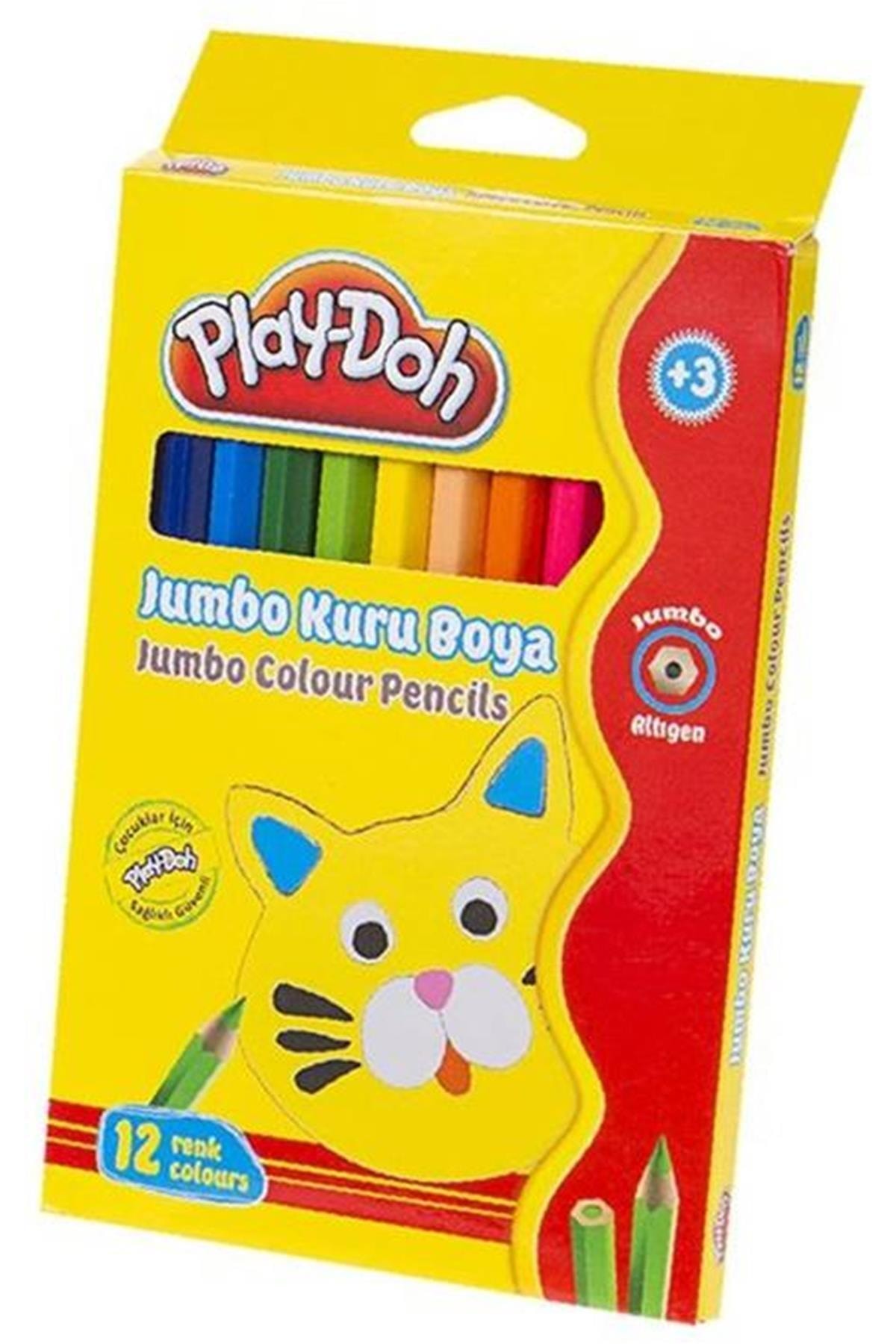 Play Doh 12 Renk Tam Boy Jumbo Kuruboya Ku004