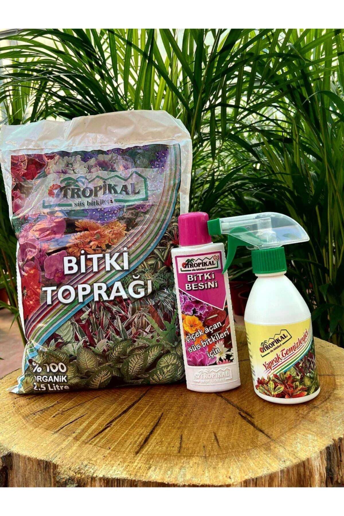 TROPİKAL Bitki Toprağı Perlit Karışımlı 2,5 Lt+çiçek Açtıran Bitki Besini 225 Ml+böcek Ilacı 250 Ml