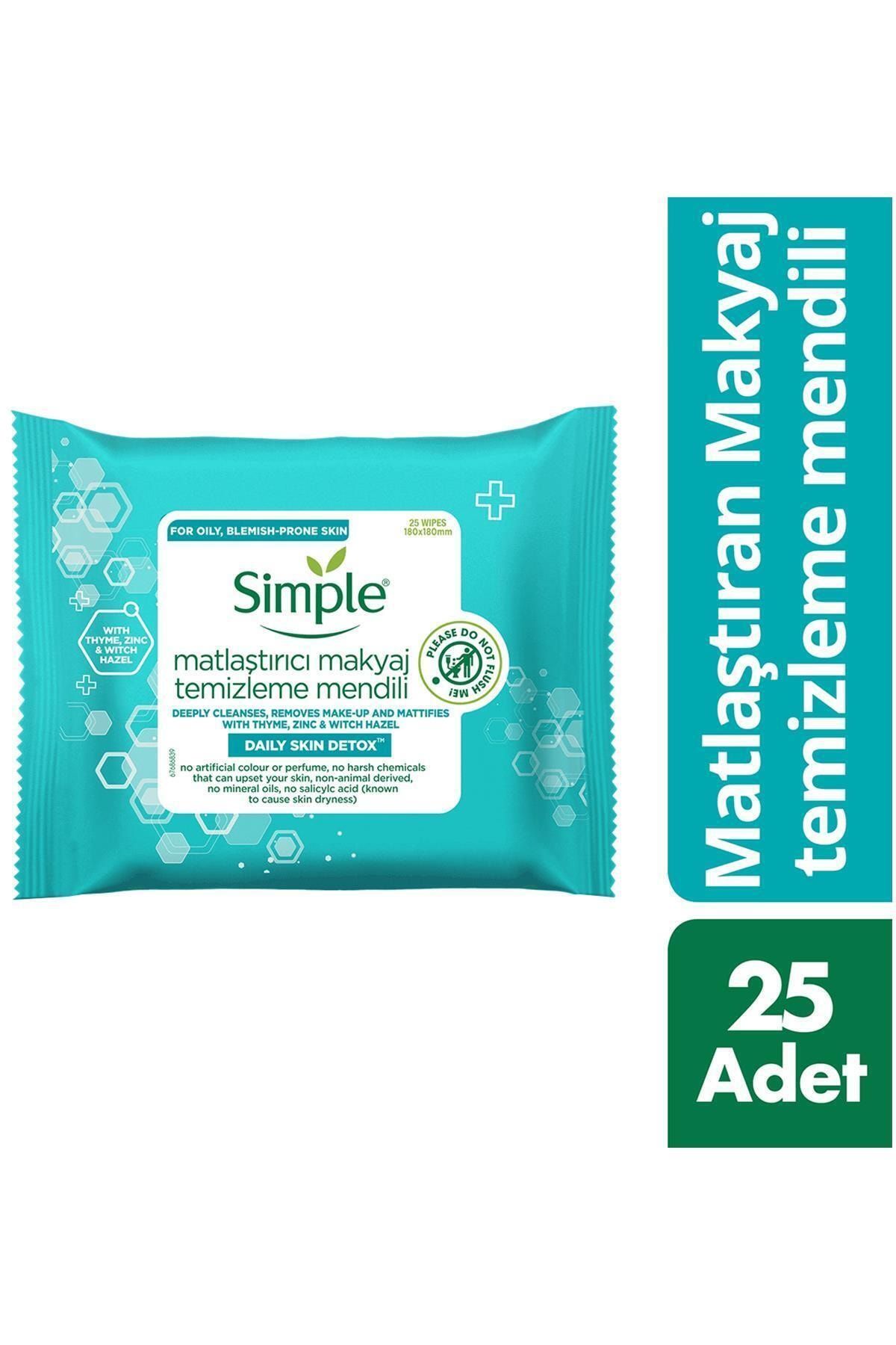 Simple Detox Matlaştıran Temizleme Mendili 200 Gr