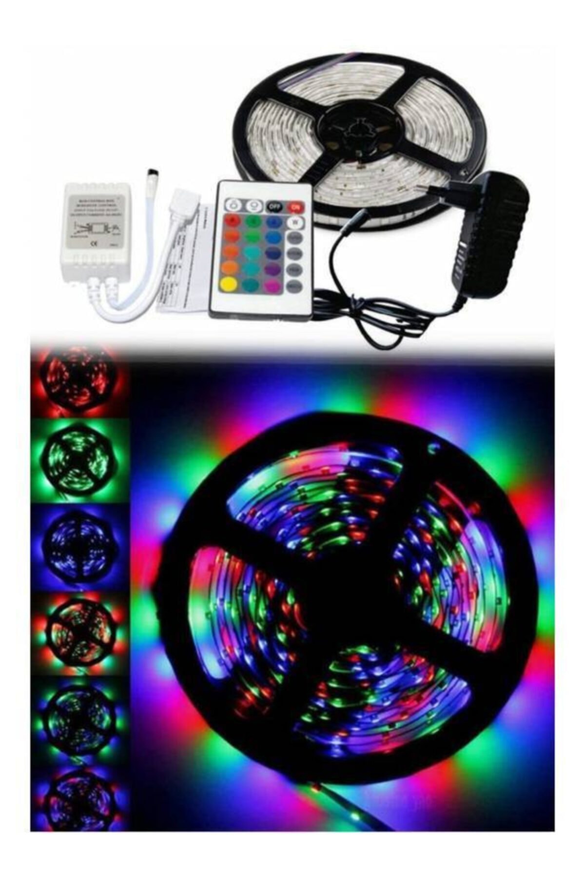 AyGrup Yapı Animasyonlu Rgb 16 Renkli Tak Çalıştır Şerit Led - 4,5mt